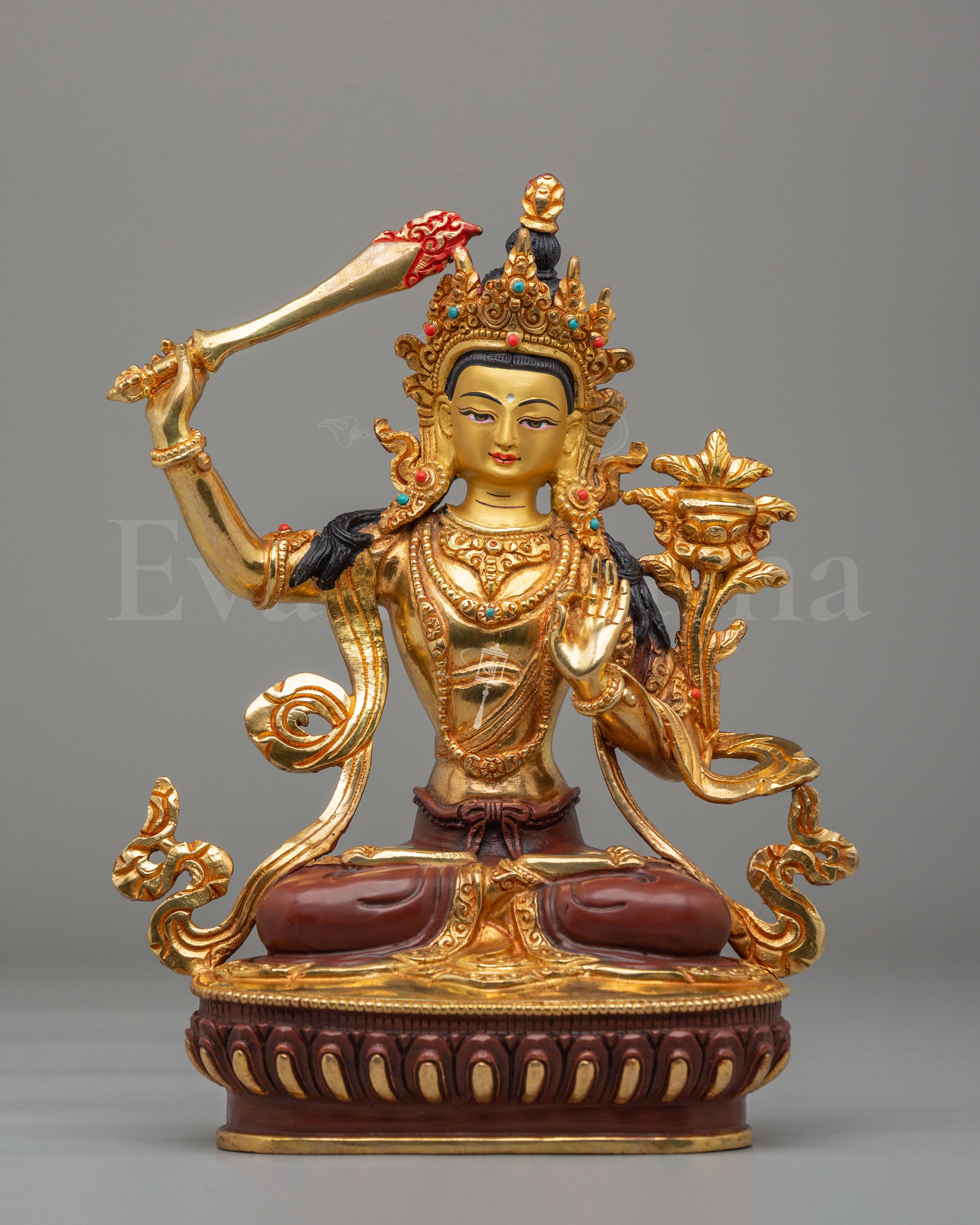 Buddhist Altar Manjushri Statue 