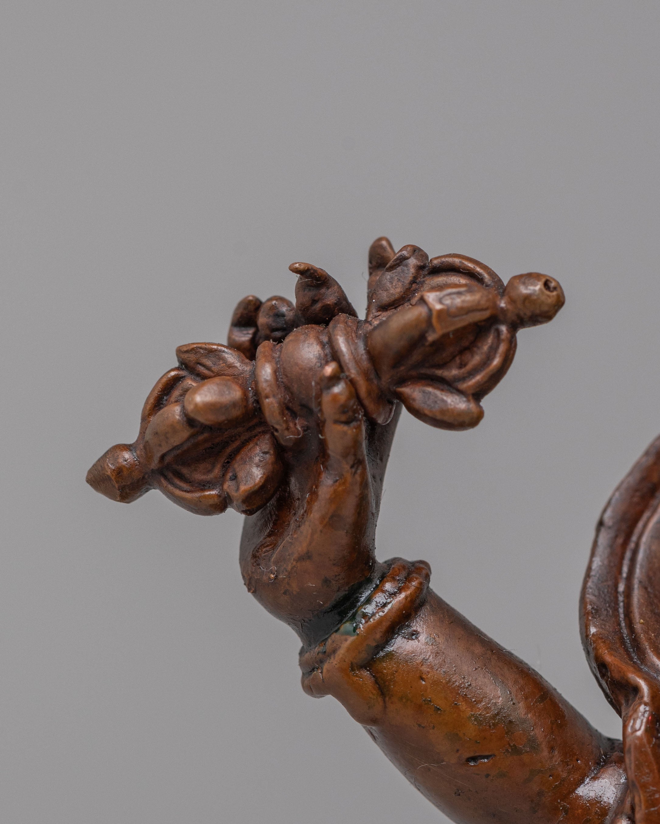Buddhist Protector Vajrapani Statue | Oxidized Copper Sculpture