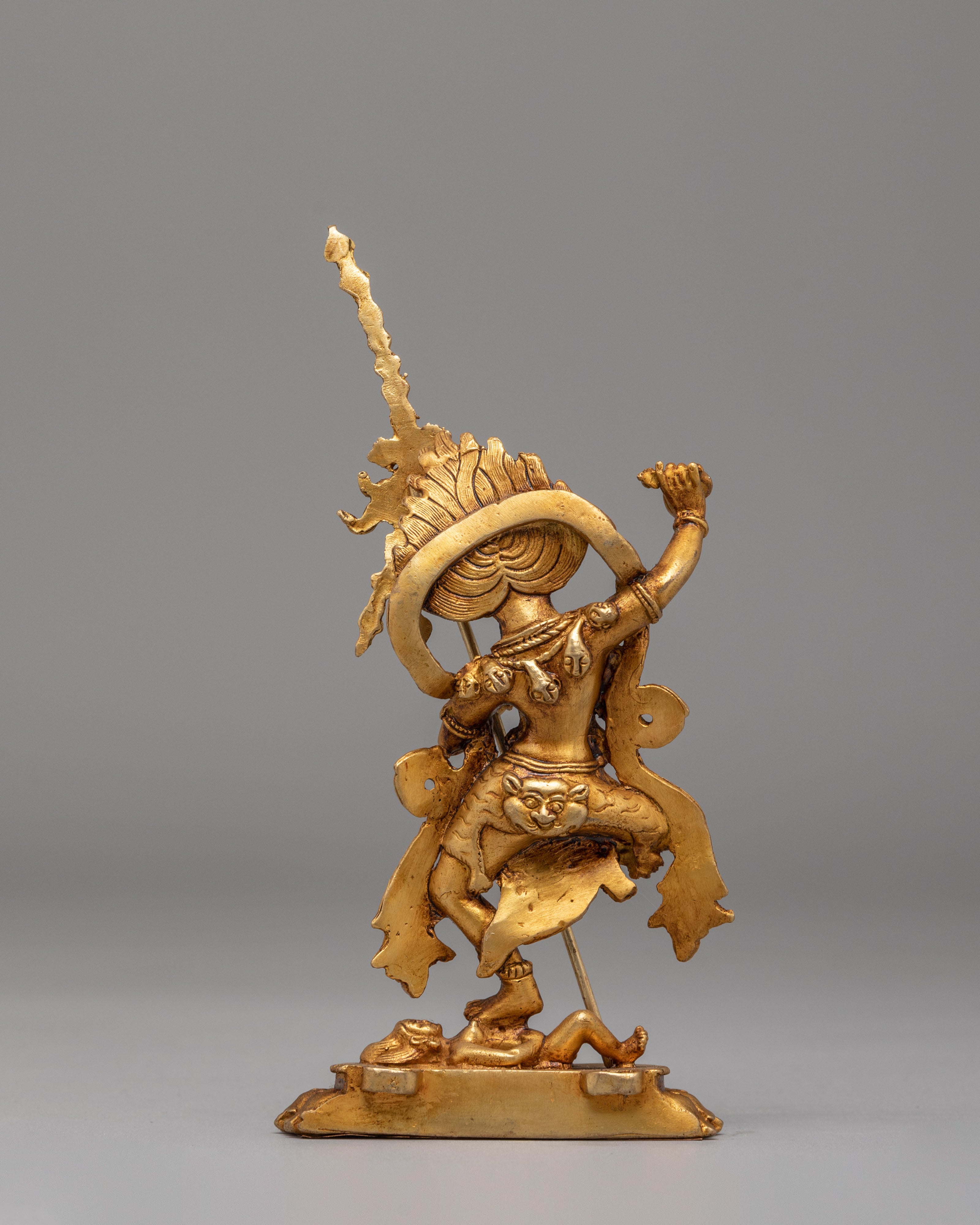 Tibetan Simhamukha Deity Sculpture | Wrathful Protector Art