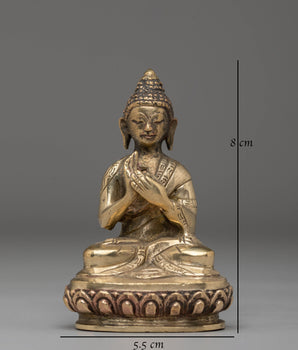 Handmade Buddhist Vairocana Statue | Tibetan Copper Buddha Statue