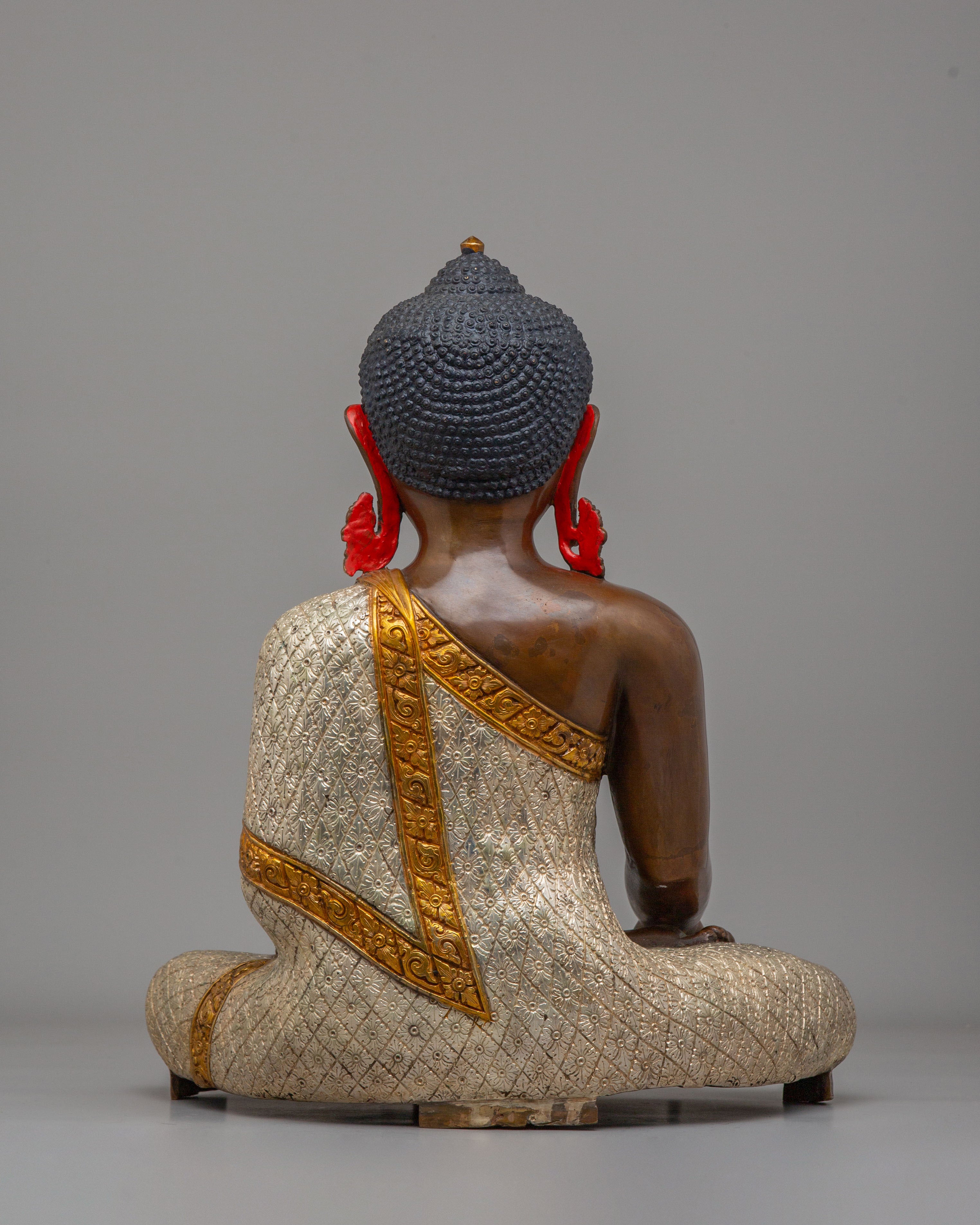 Shakyamuni Buddha Enlightenment Figure | Traditional Tibetan Buddhist Artwork