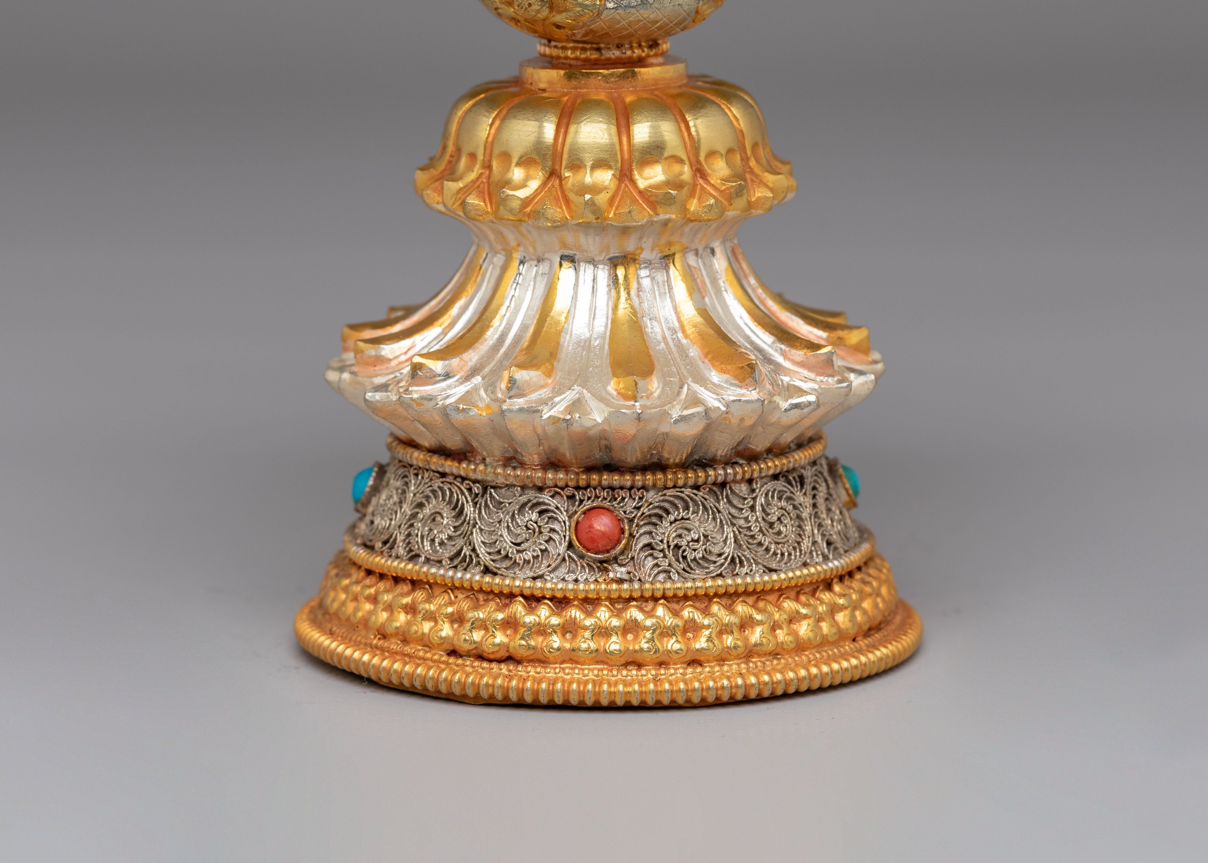 Sacred Himalayan Butter Lamp | Tibetan Ritual Light Offering Vessel
