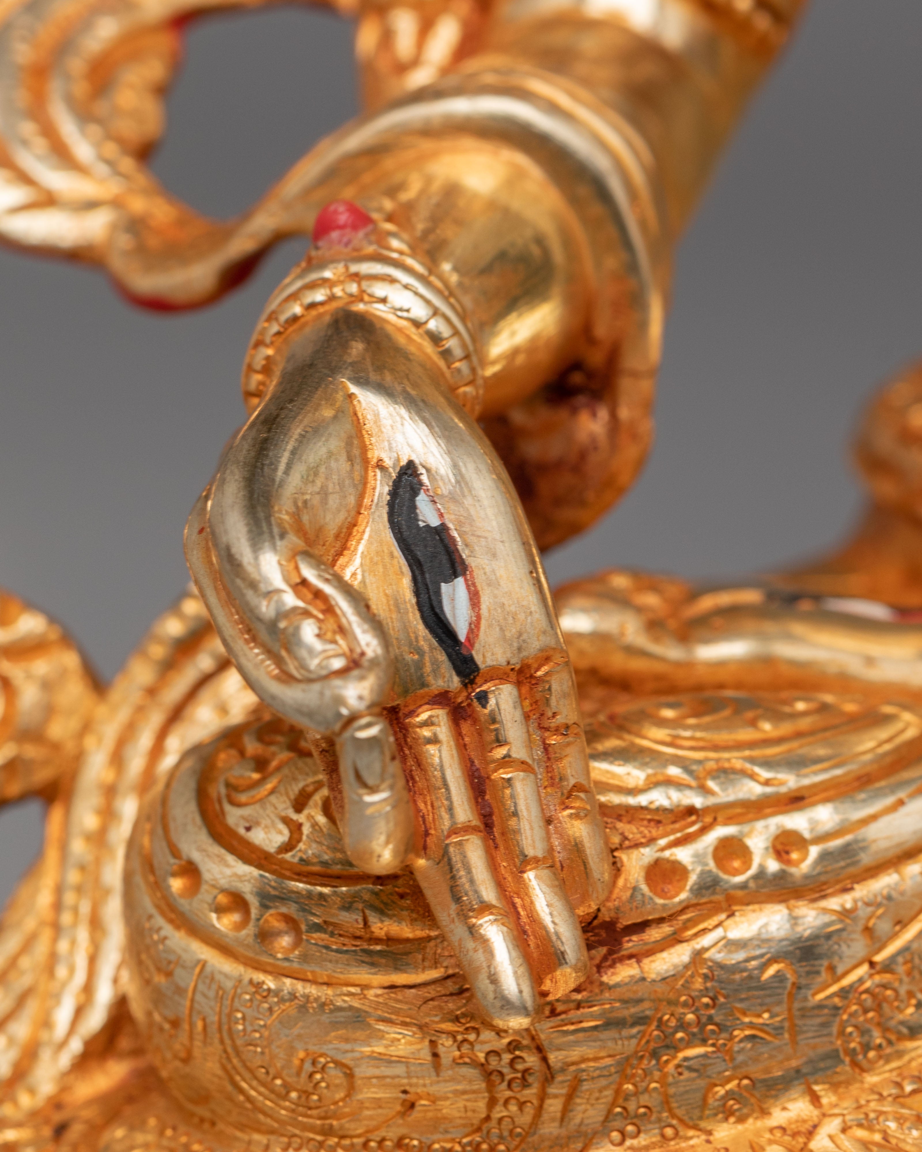 Traditional White Tara Figurine | Tibetan Buddhist Deity