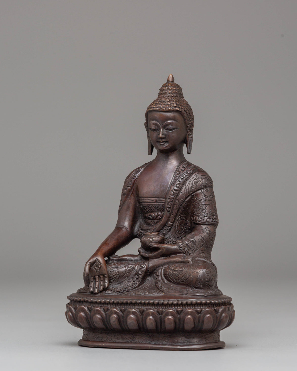 Oxidized Handcrafted Ratnasambhava Statue | Peaceful Jewel-born Buddha