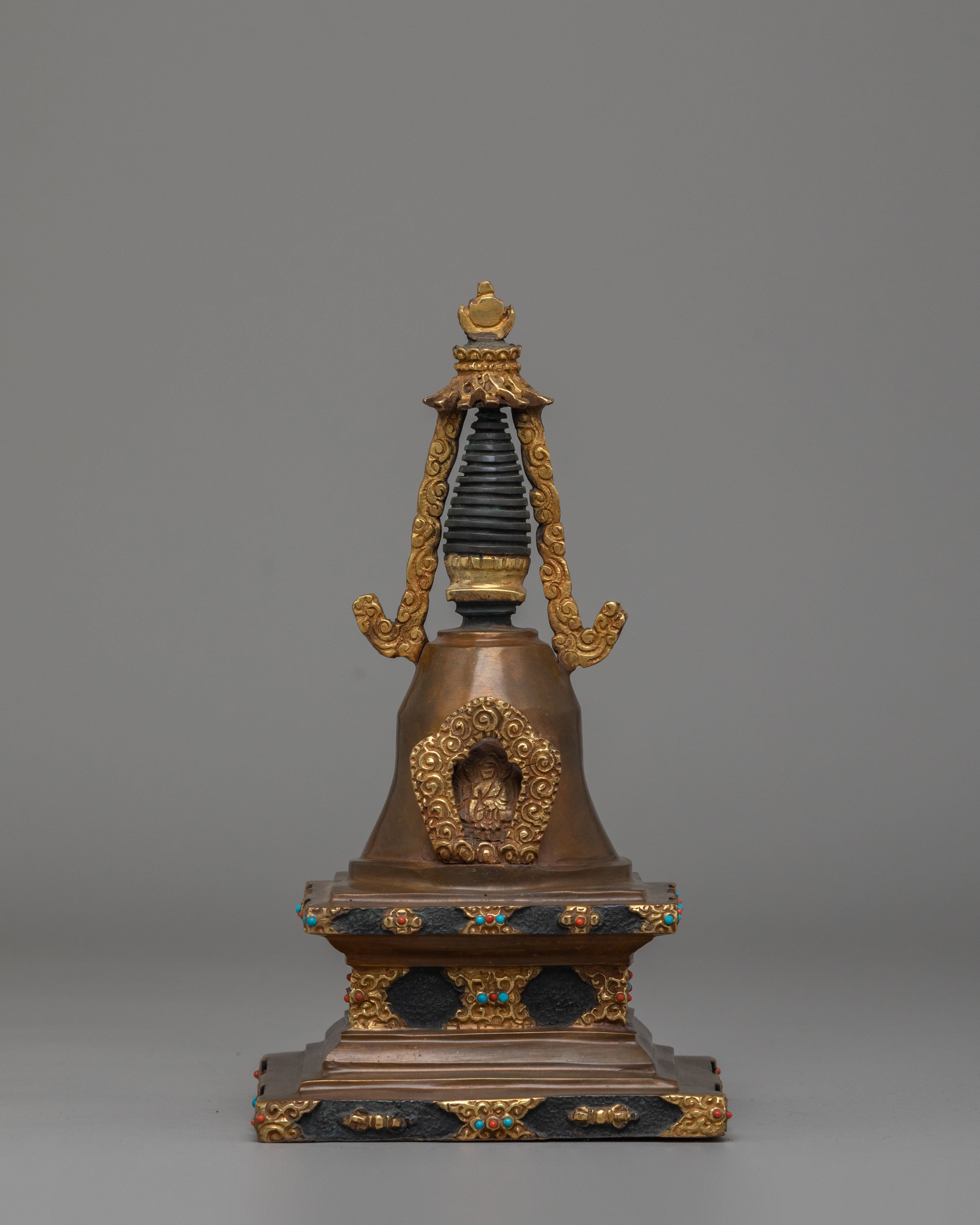 Eight Great Tibetan Stupa Set | Sacred Buddhist Shrine Decor
