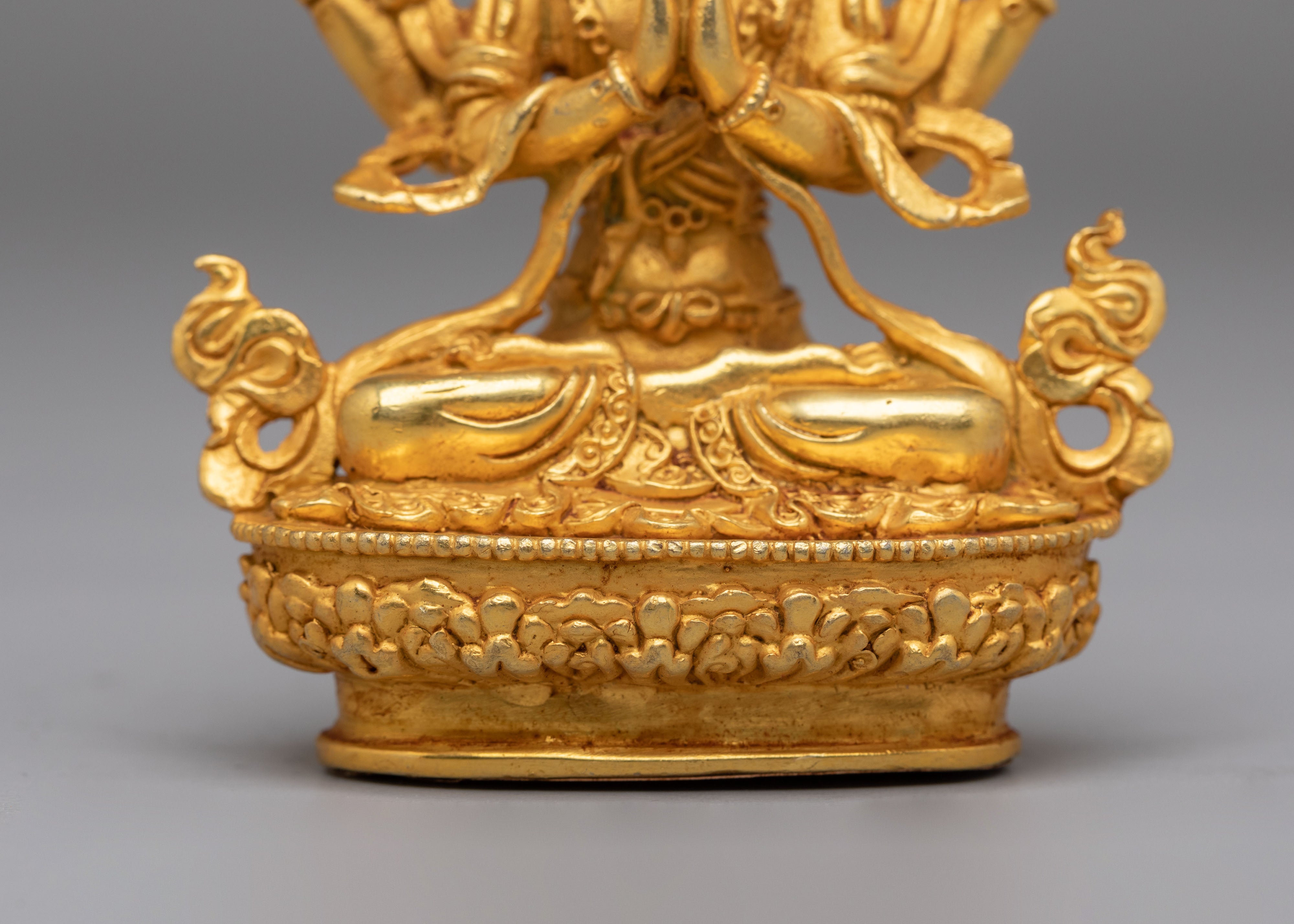 Sacred Chenrezig Buddhist Statue | Copper Altar Figurine