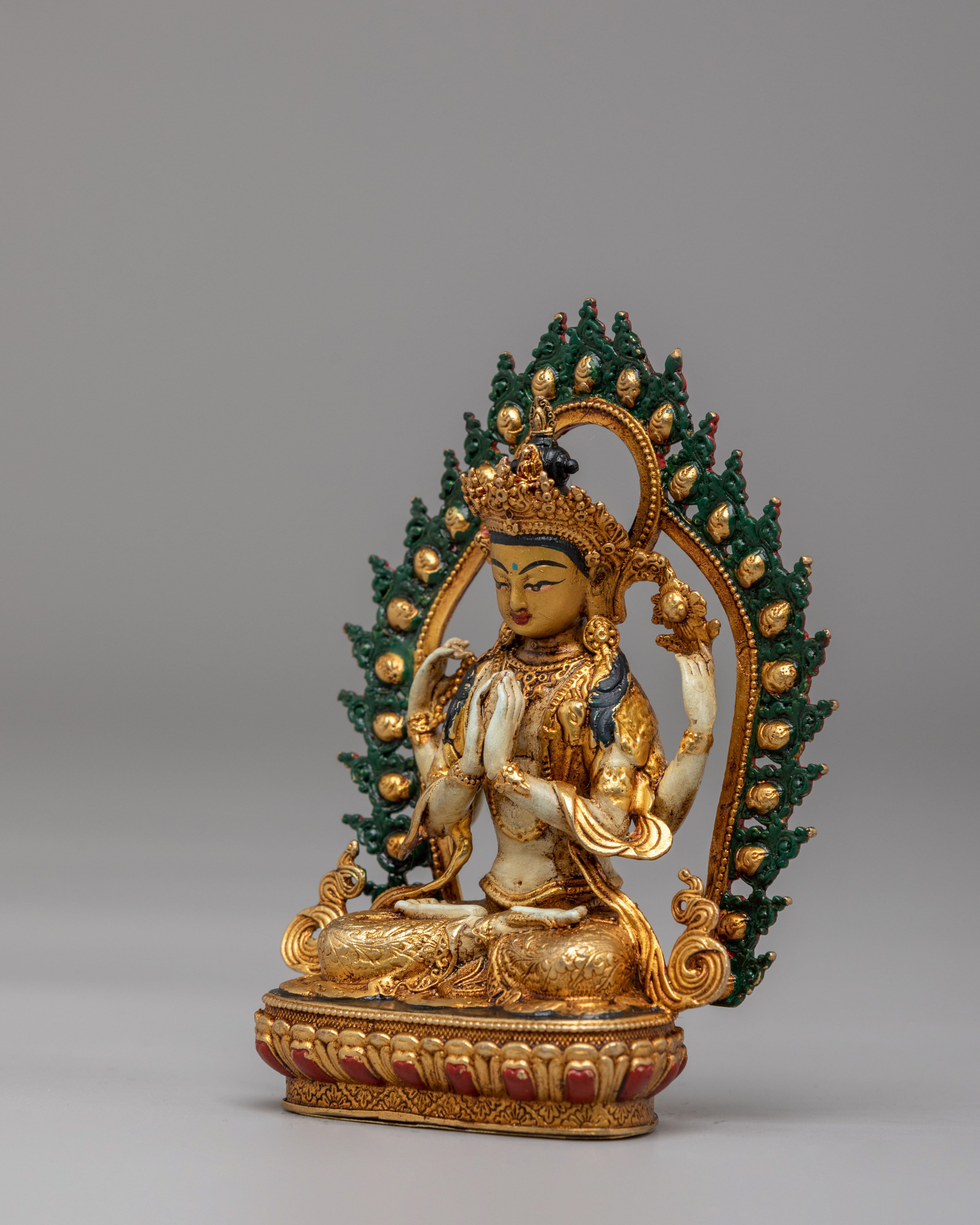 Himalayan Chenrezig Altar Statue | Buddhist Altar Decor