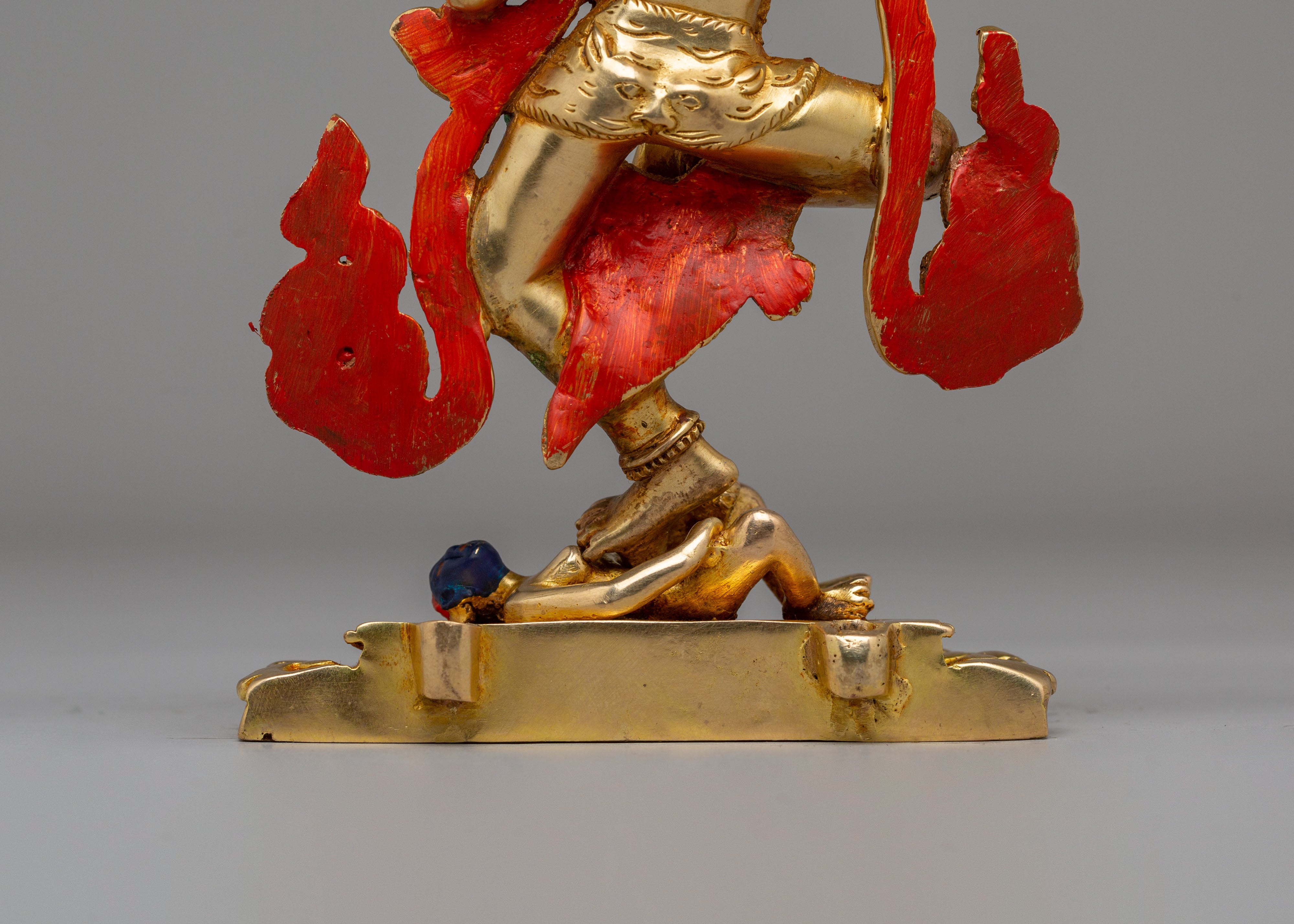 Protector Deity Dorje Phagmo Statue | Handcrafted Copper Body with Gold Plating