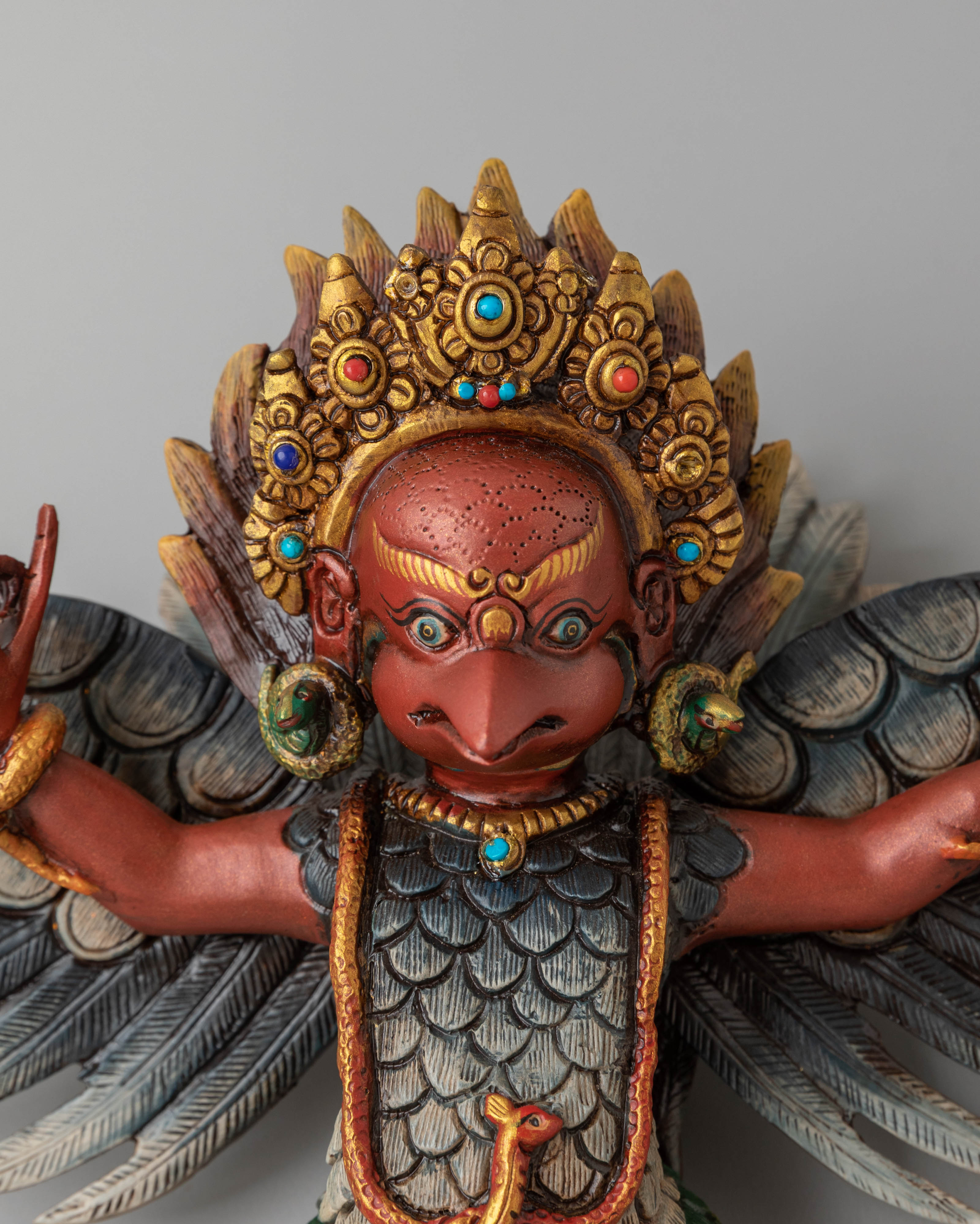 Garuda Wall Hanging with Gemstone | Protector of Strength and Wisdom