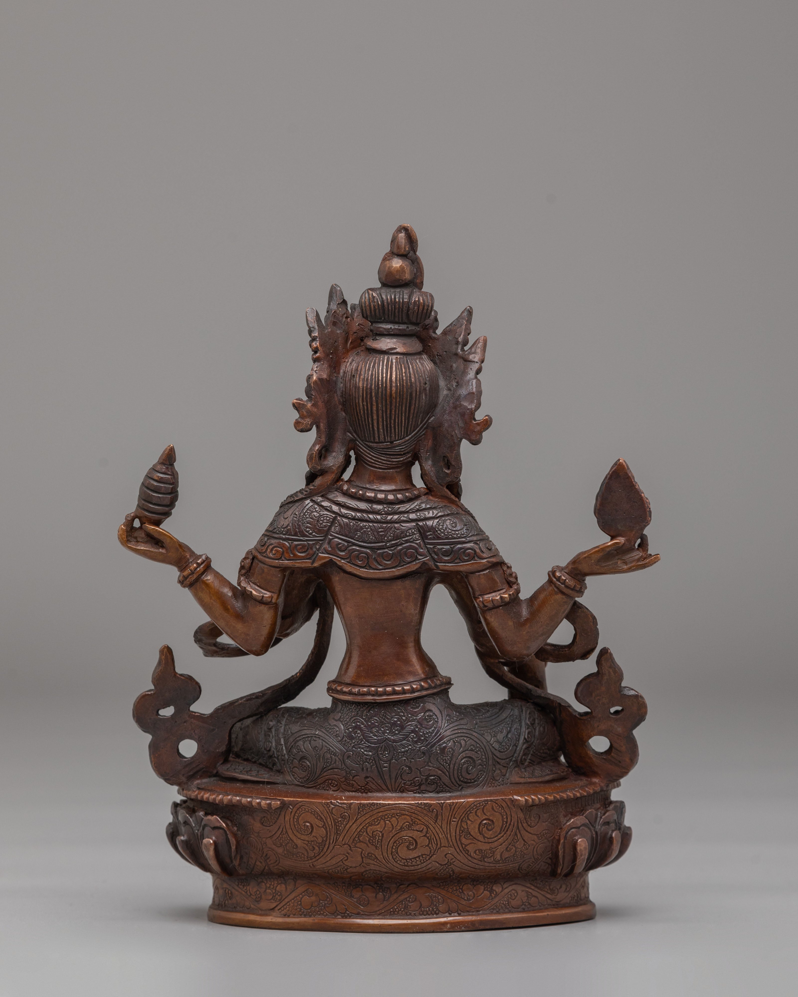 Laxmi Handcrafted Statue | Oxidized Copper Body