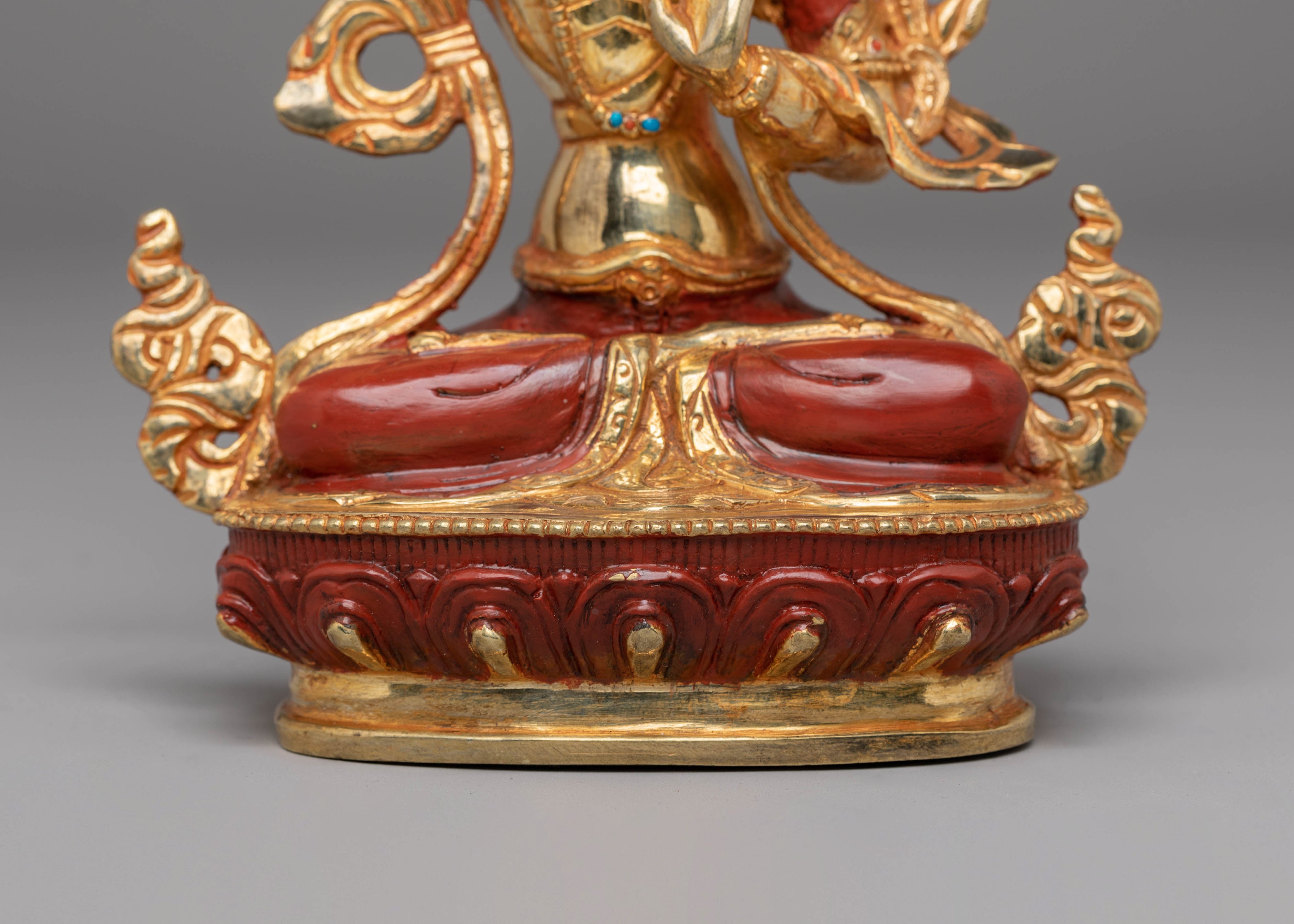 Handmade Bodhisattva Manjushri Sculpture | Wisdom Deity