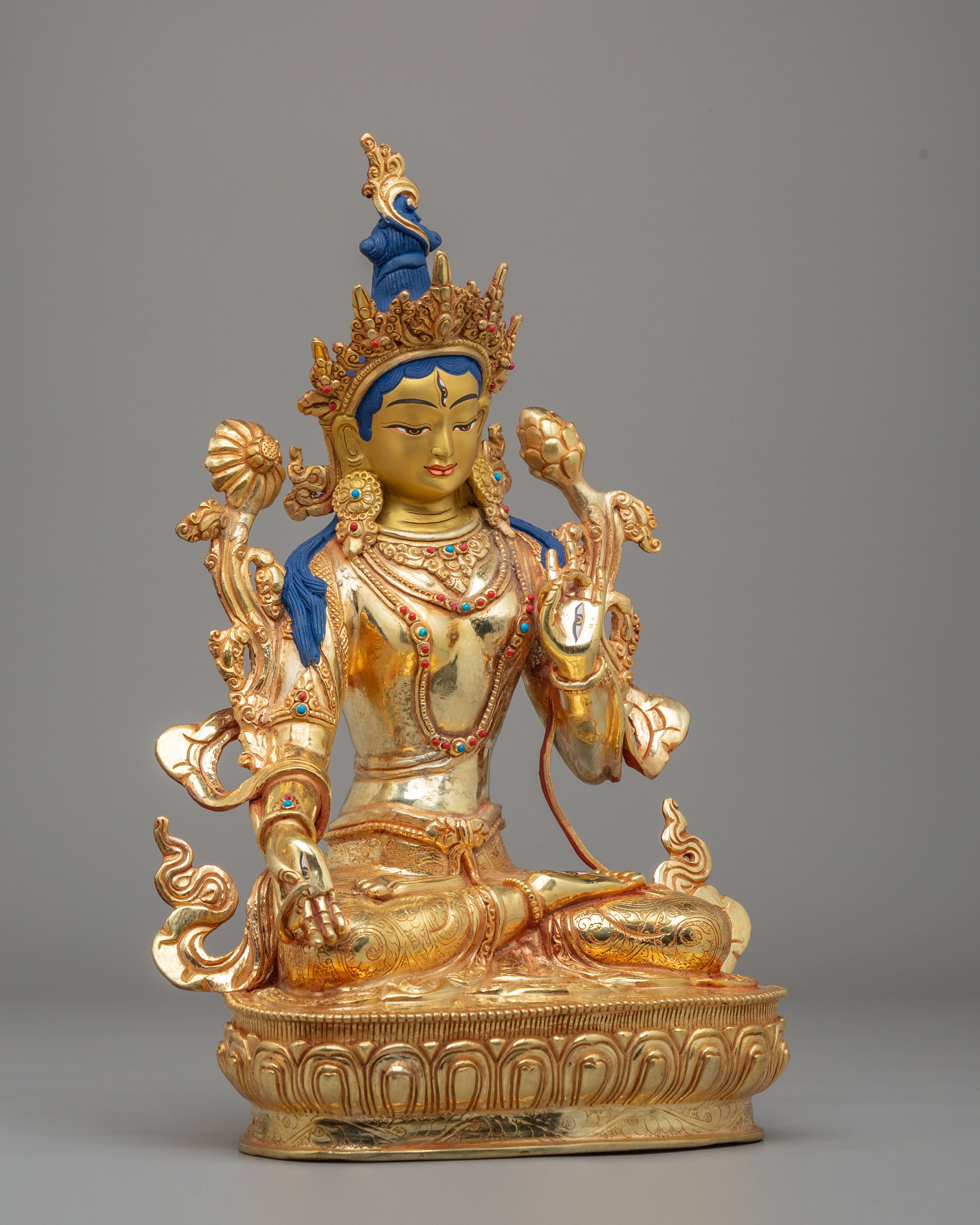 White Tara Goddess of Longevity Statue | Divine Feminine Wisdom Art