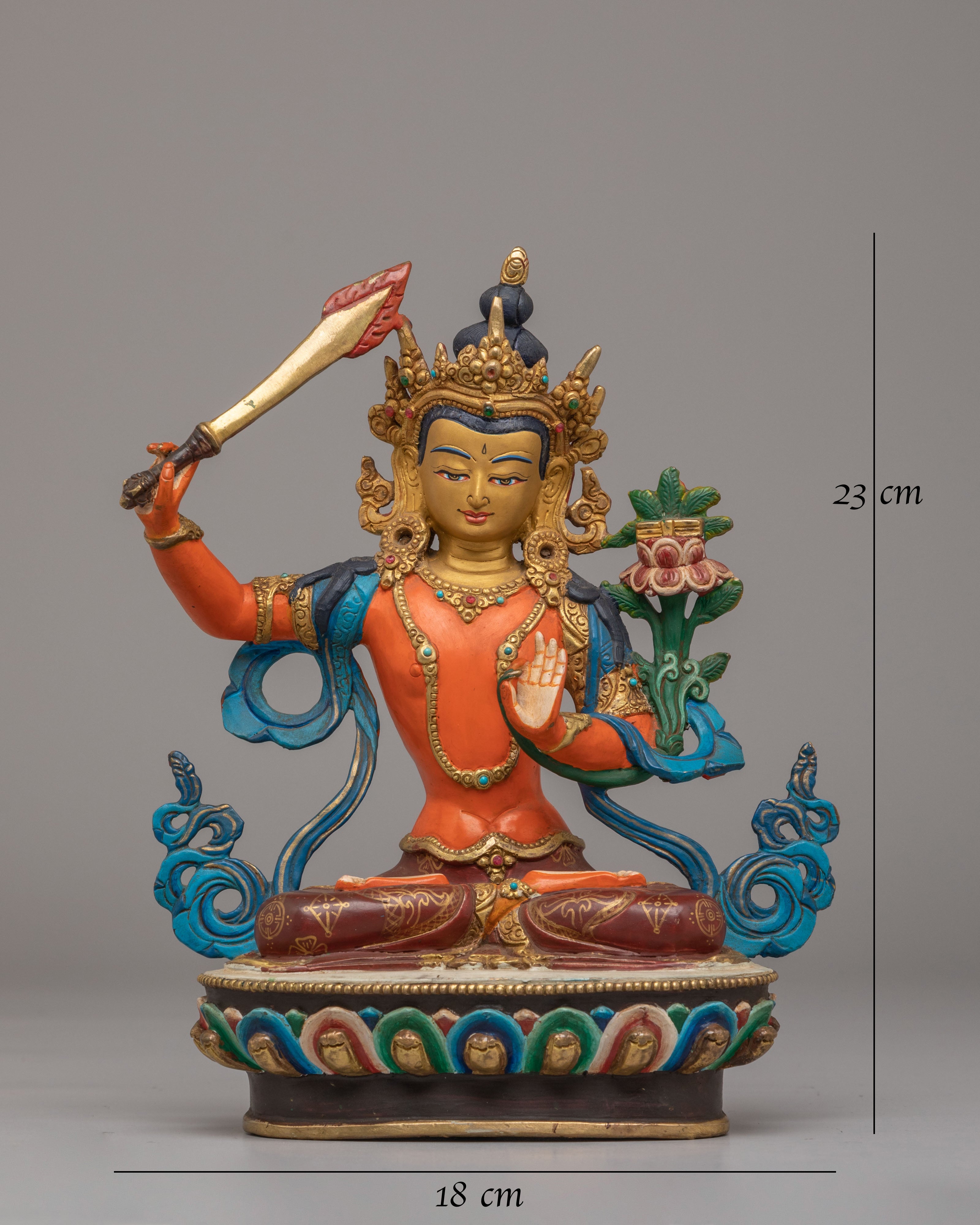 Manjushri Meditation Altar Statue | Buddha of Wisdom & Enlightenment