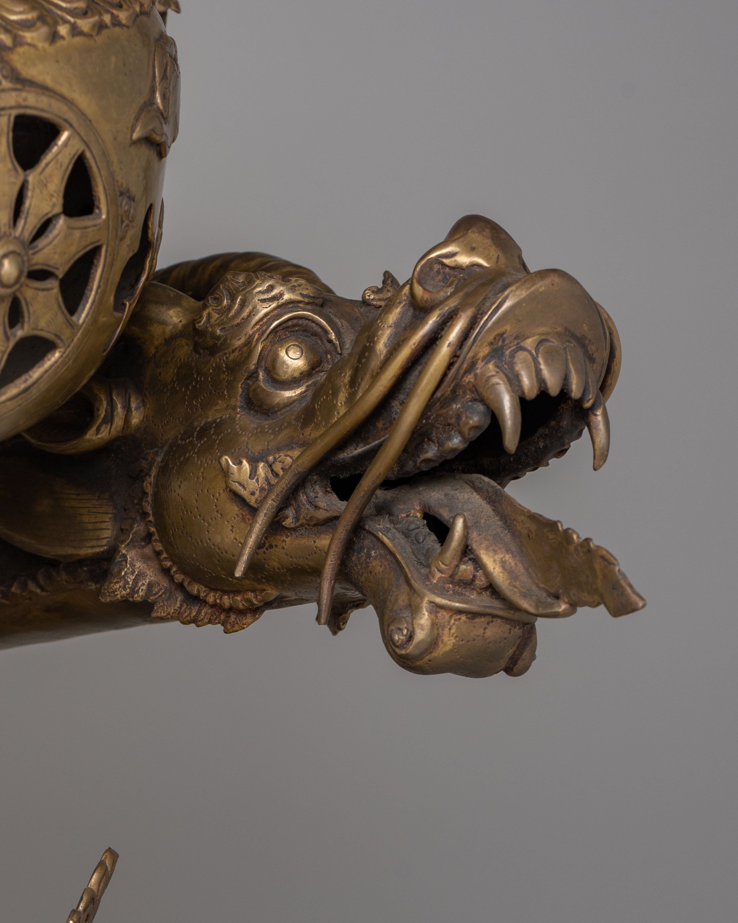 Dragon Incense Burner for Rituals | Traditional Buddhist Offering Pot