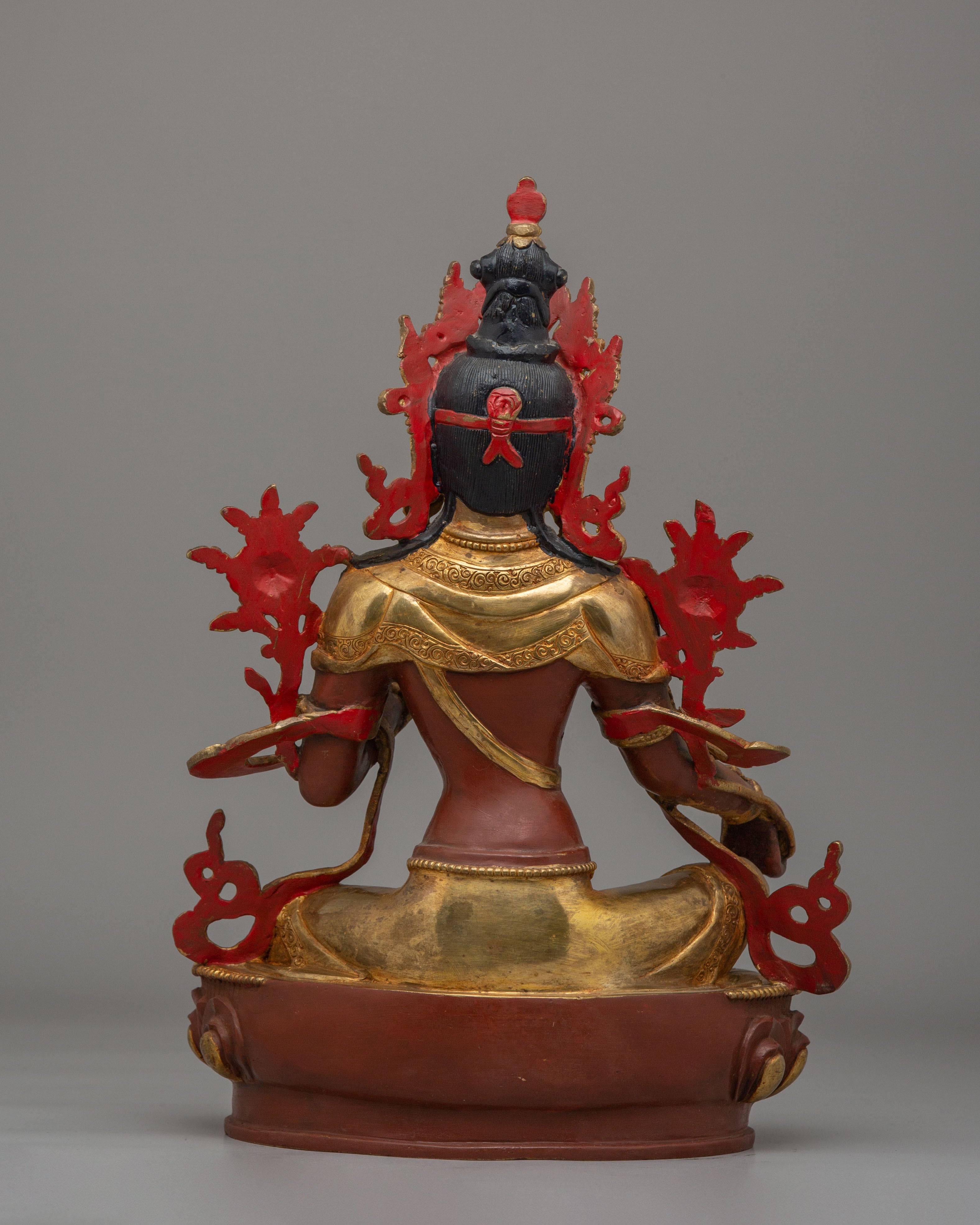 Sacred Green Tara Devotional Statue | Tibetan Copper Statue for Meditation