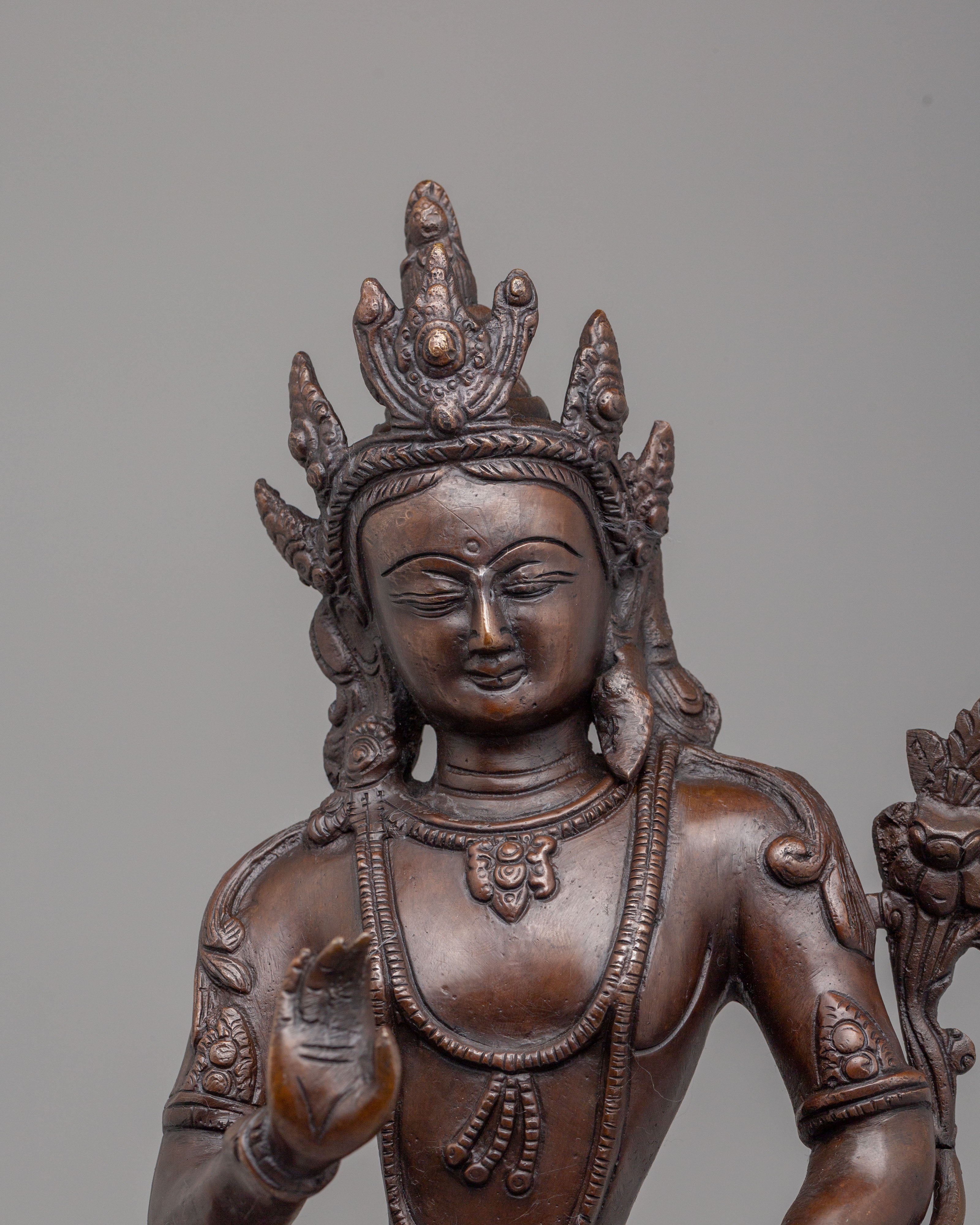 Divine Green Tara Statue | Tibetan Protector Bodhisattva