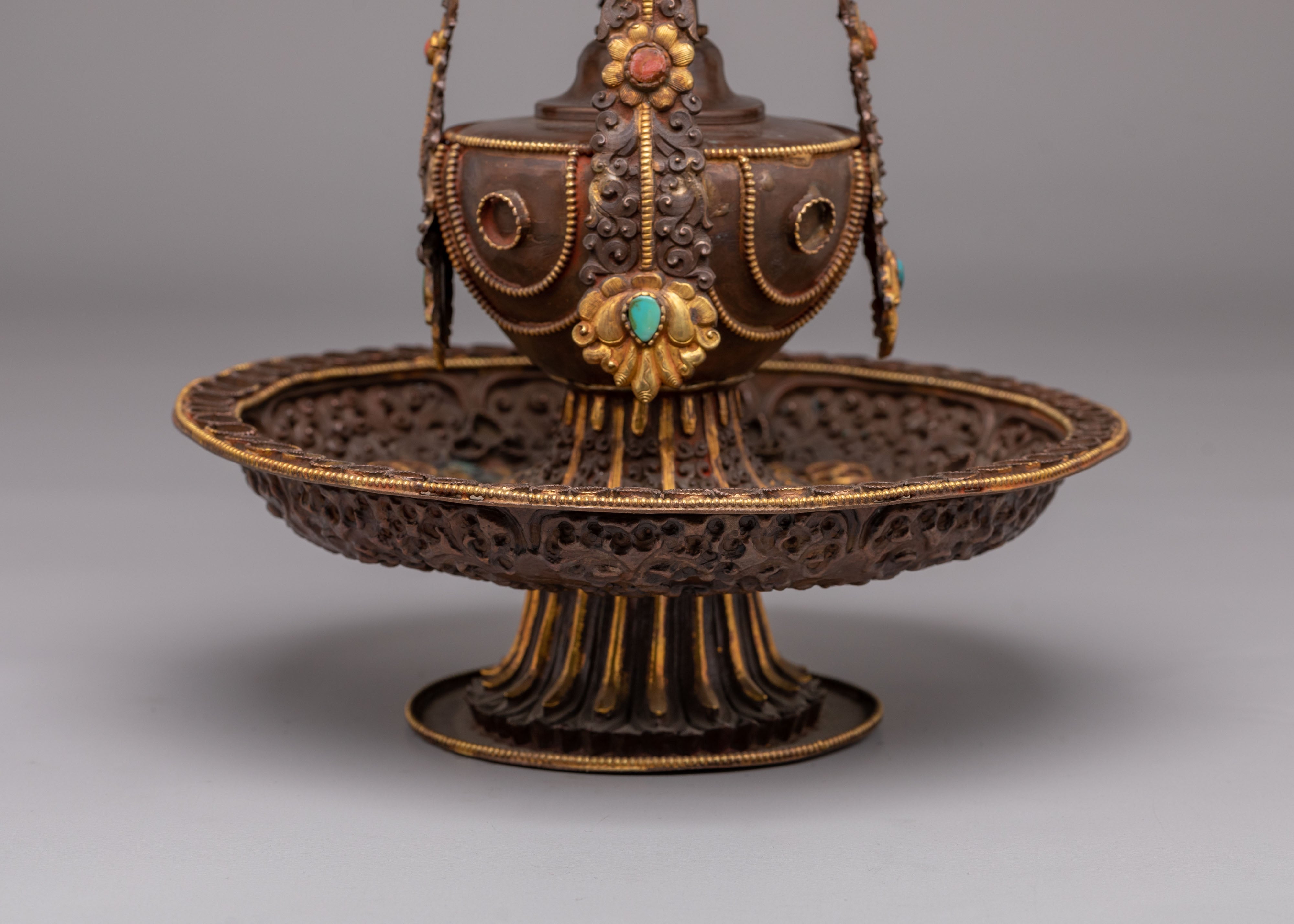 Sacred Long Life Vase | Spiritual Decor for Meditation