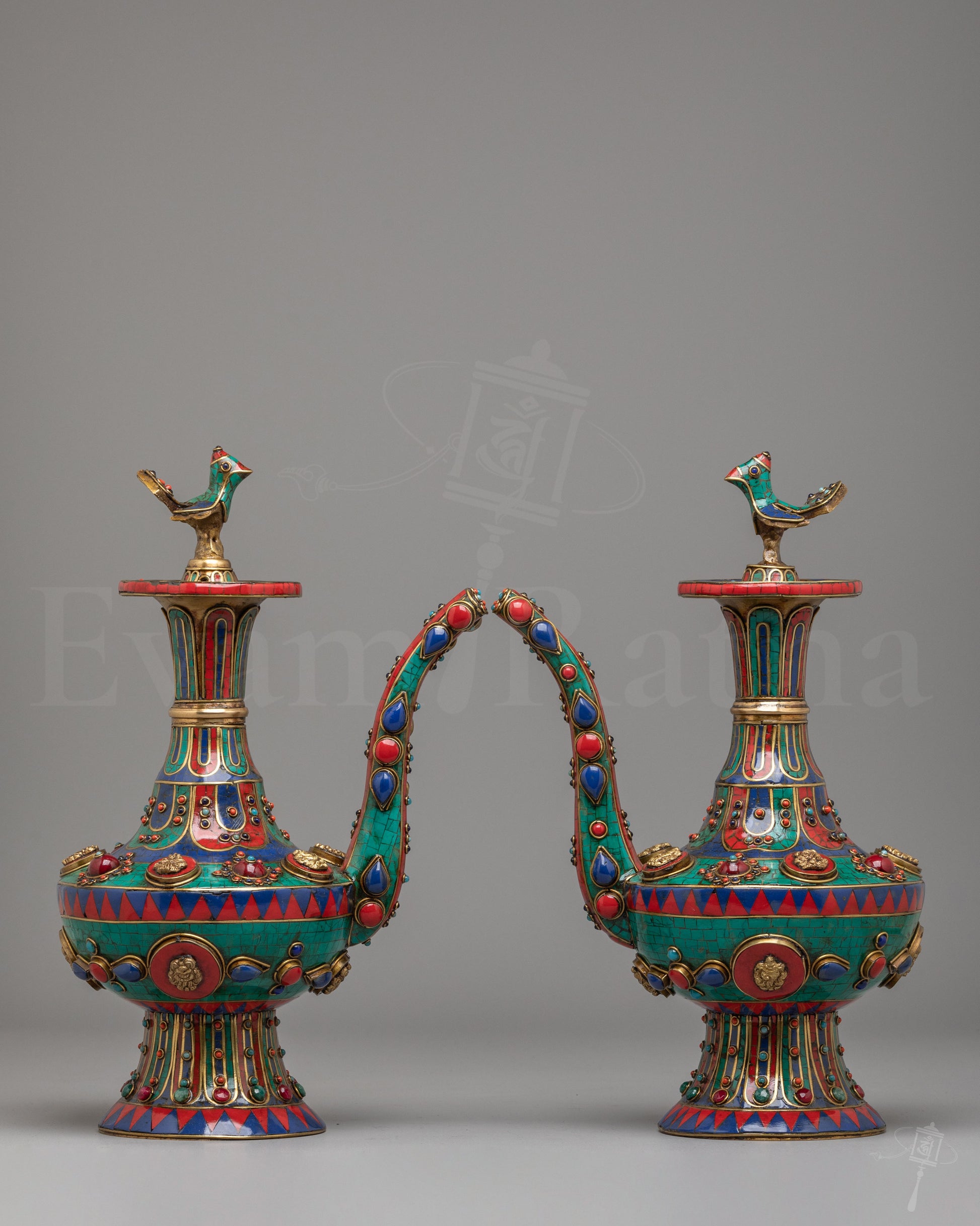 Gemstone Embellished Tea Pot Set