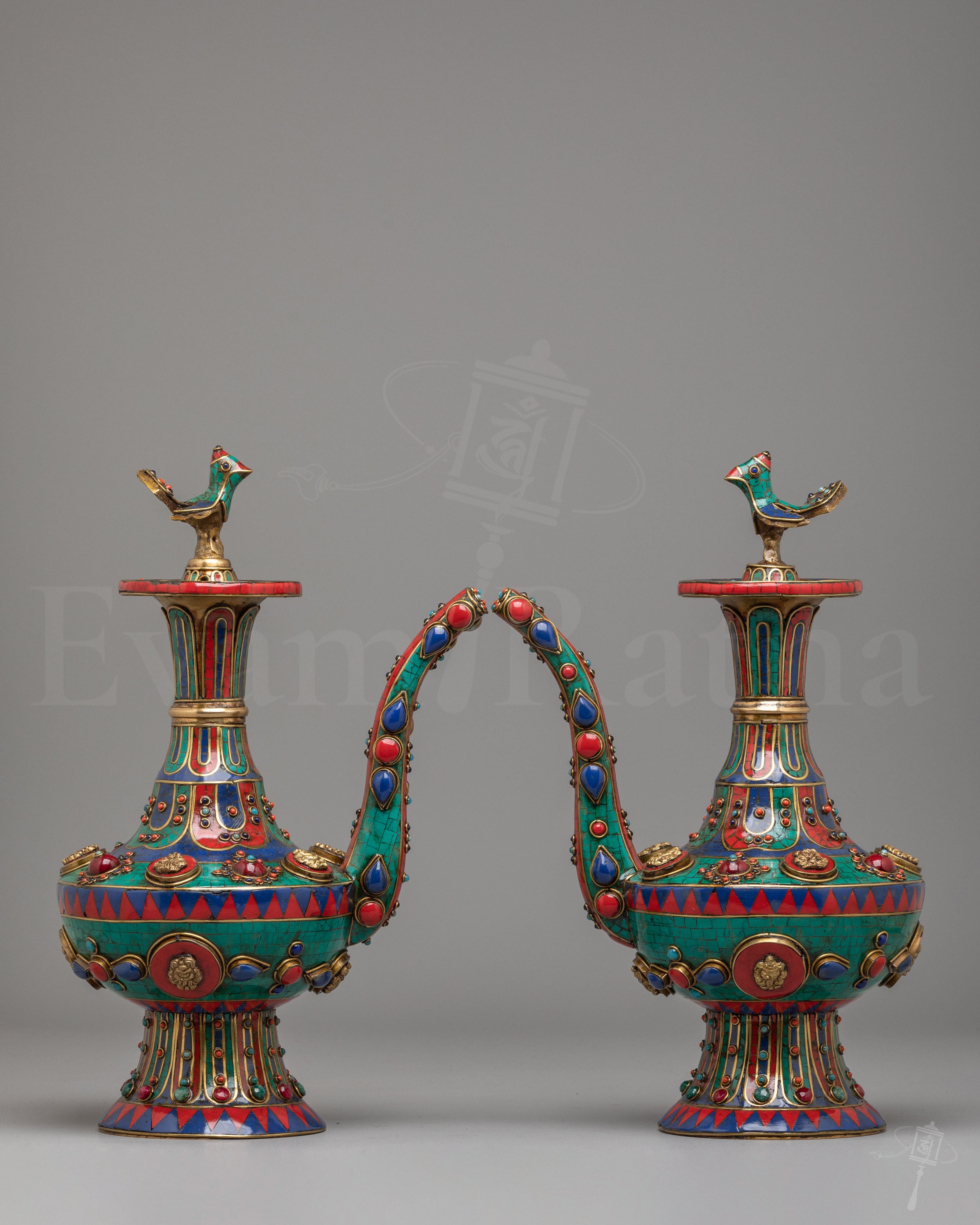 Gemstone Embellished Tea Pot Set