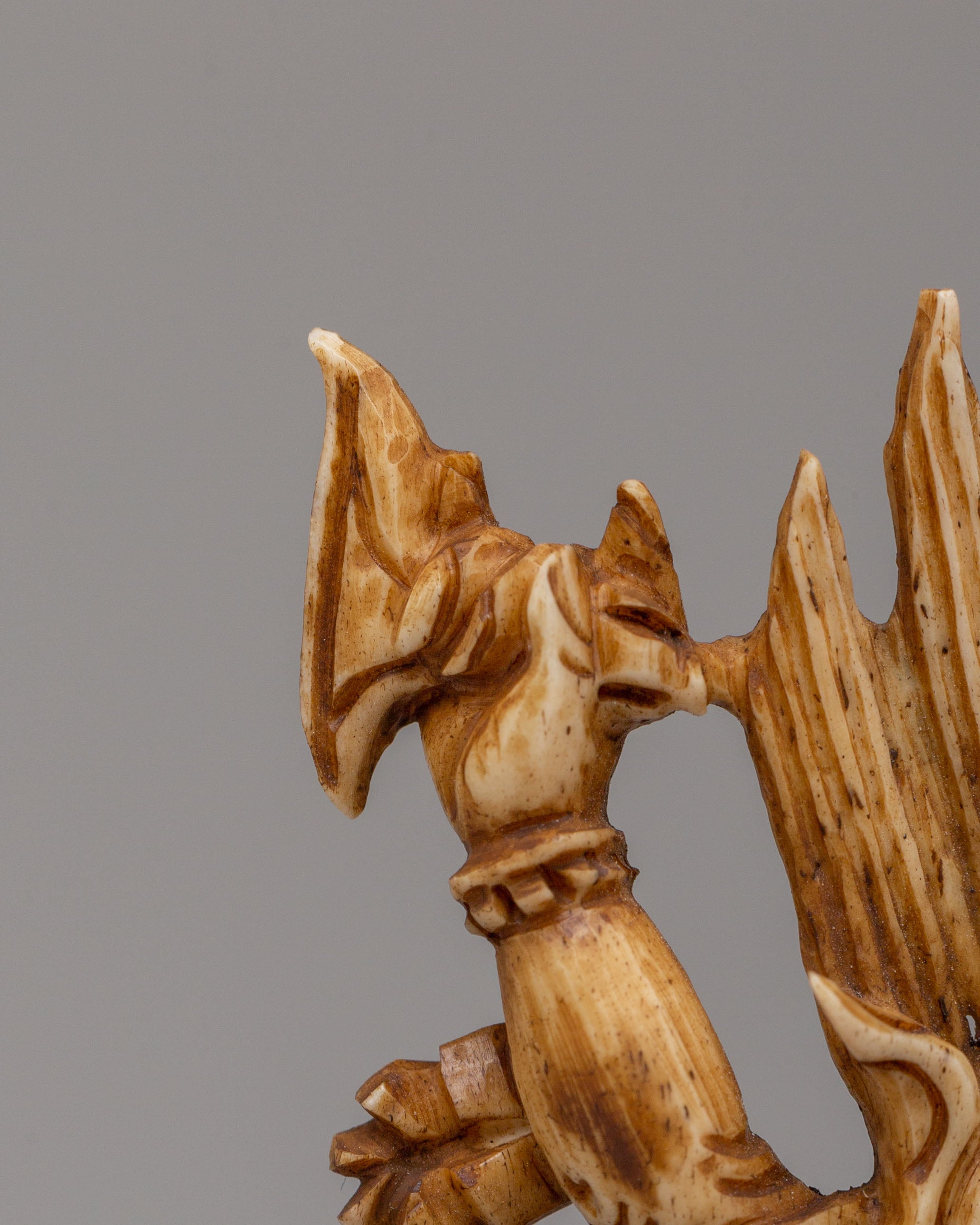 Sacred Simhamukha Bone Sculpture | Handcrafted Ritual Artifact