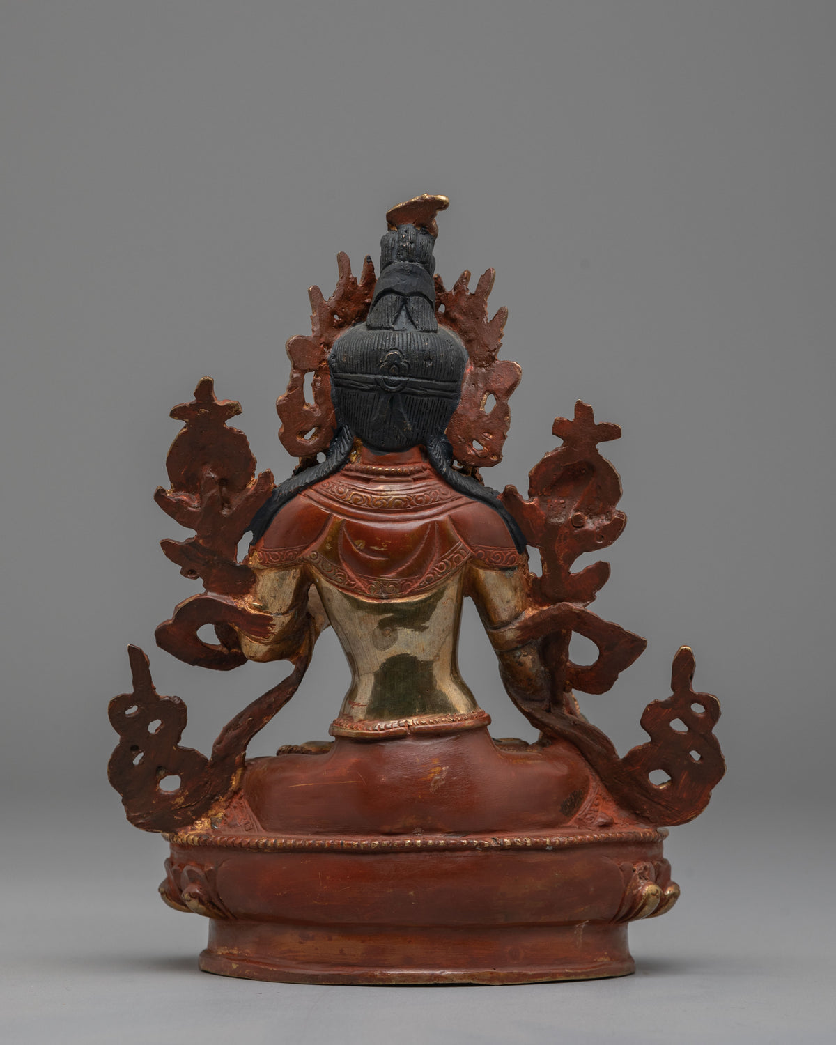 Handmade Sita Tara Statue for Altar | Gold Plated Sita Tara