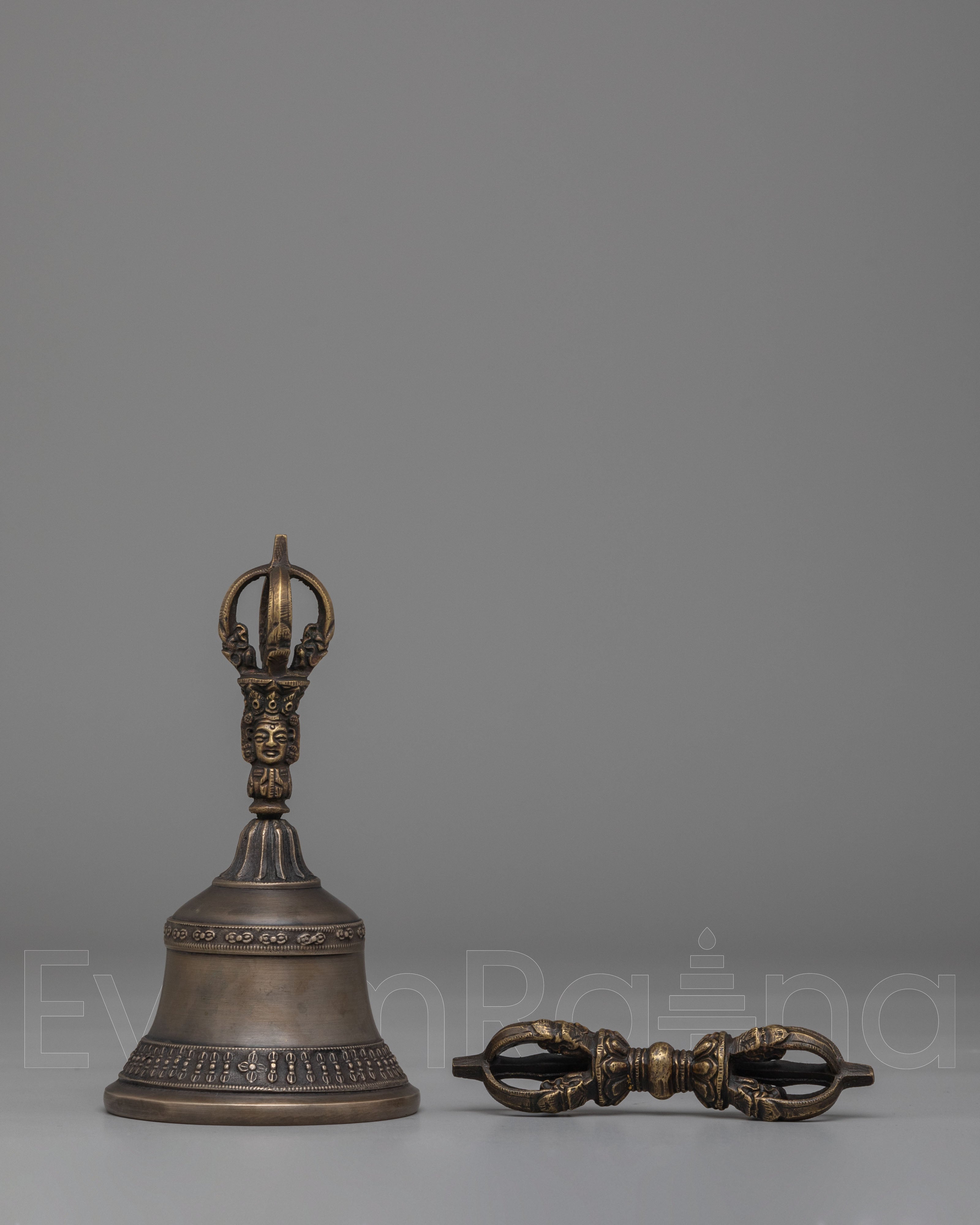 Spiritual Vajra and Bell Set | Tibetan Ritual Tools for Meditation