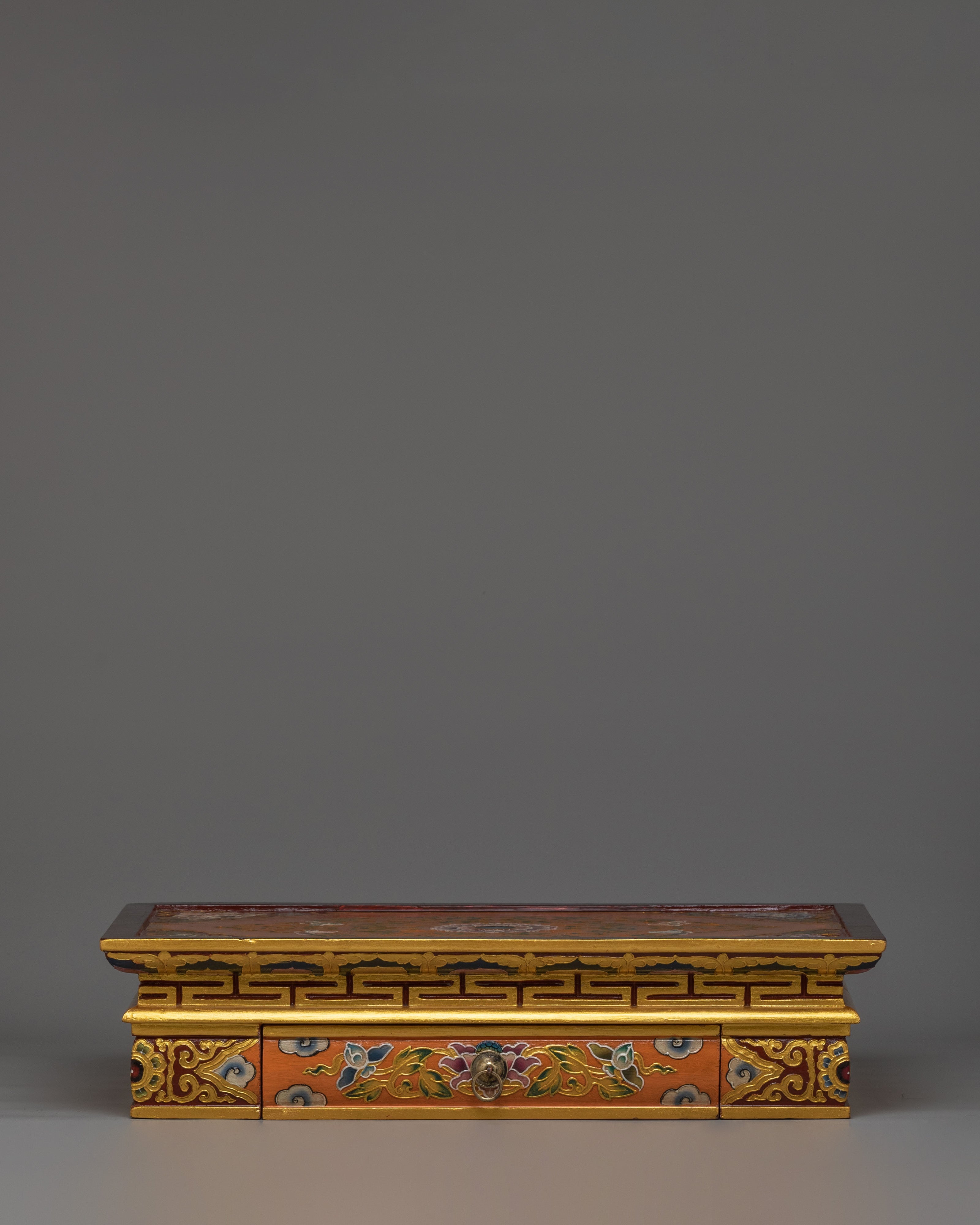 Handcrafted Tibetan Cabinet with Door | Wooden Storage Decor