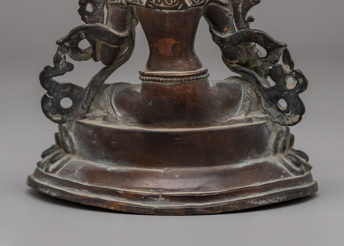 Traditional Green Tara Sculpture | Handcrafted Tibetan Goddess Figurine