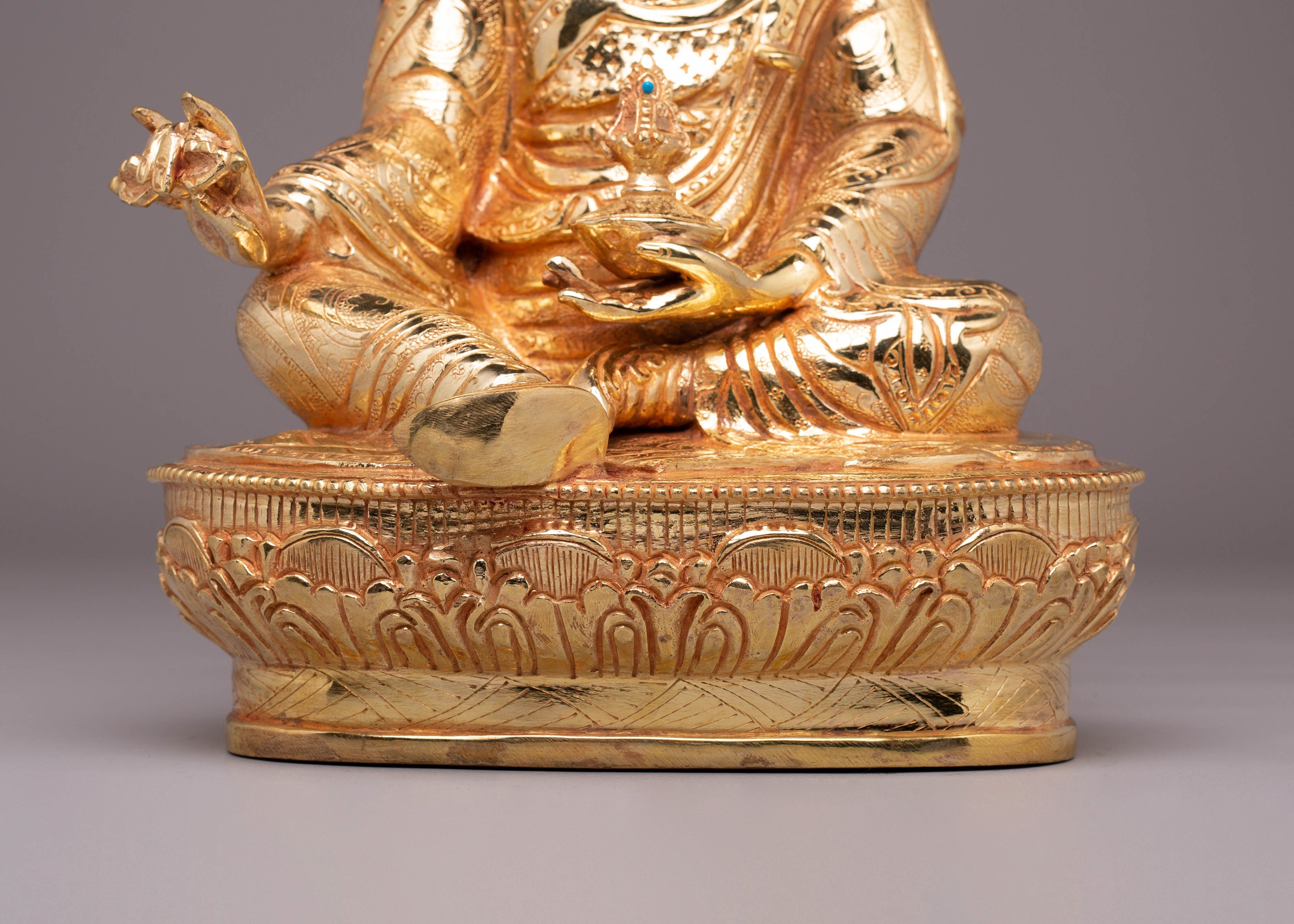 Sacred Statue of Guru Rinpoche | Tibetan Masterpiece of Art