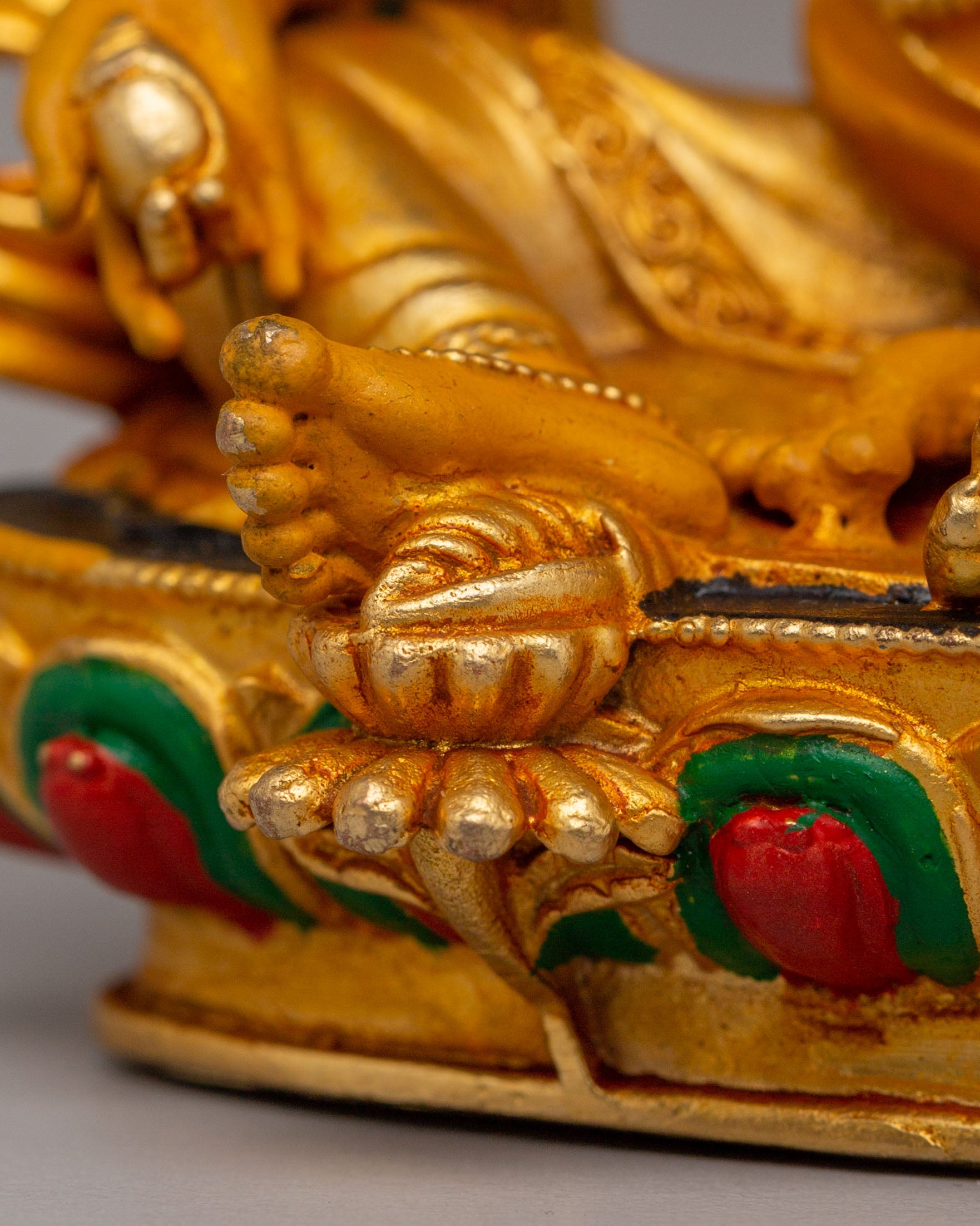 Handcrafted Dzambhala Deity Altar Statue | Prosperity, Protection, and Meditation Statue