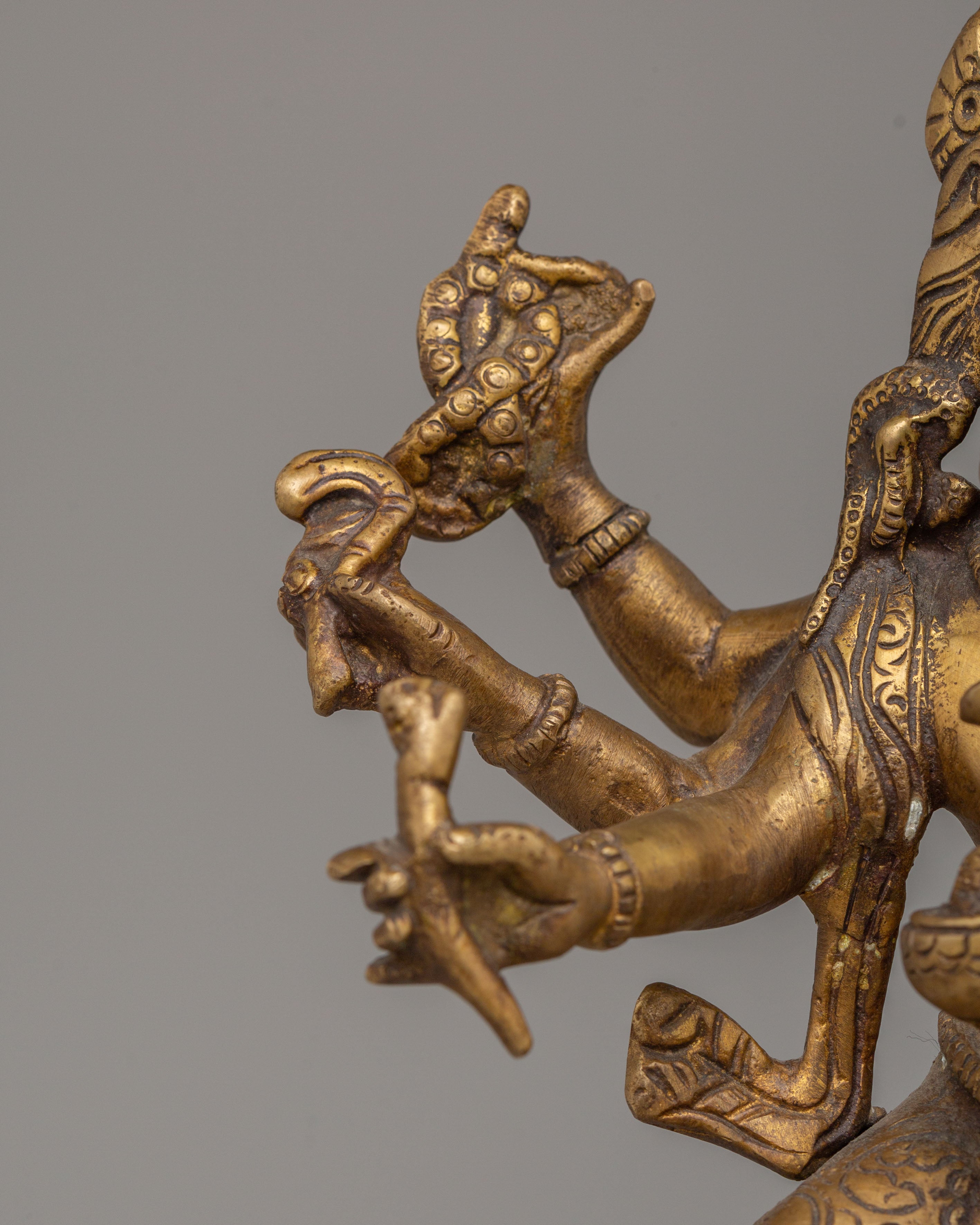 Ganesha Deity Statue | Brass Dancing Ganesha for Spiritual Decor and Blessings