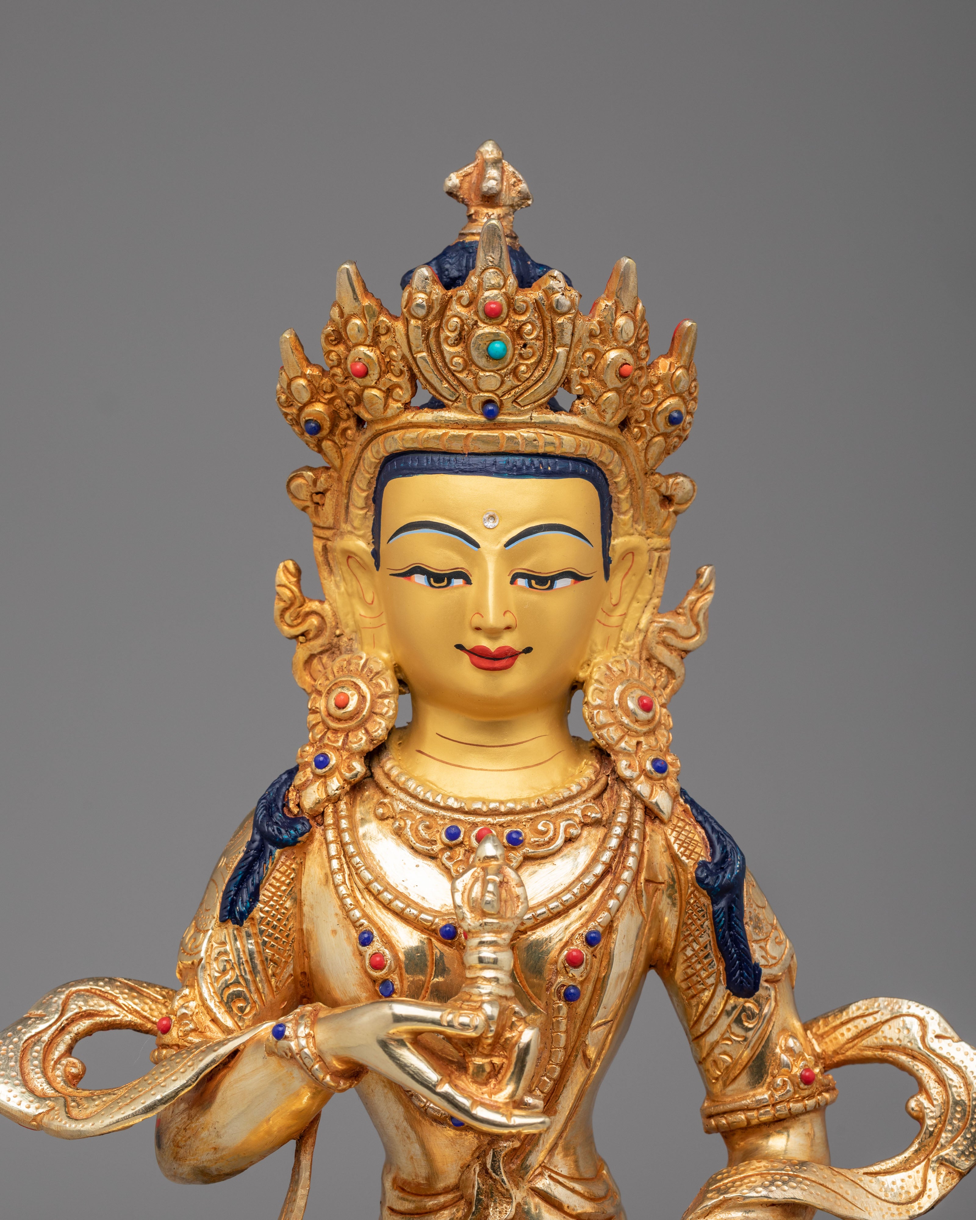 Himalayan Vajrasattva Altar Statue | Sacred Tibetan Artwork for Spiritual Decor