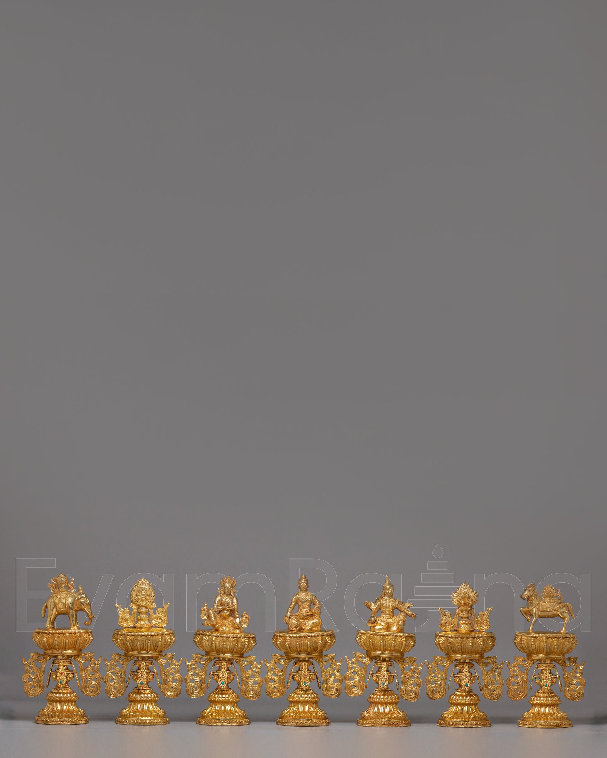 Handcrafted Chakravartin Possessions Sculpture