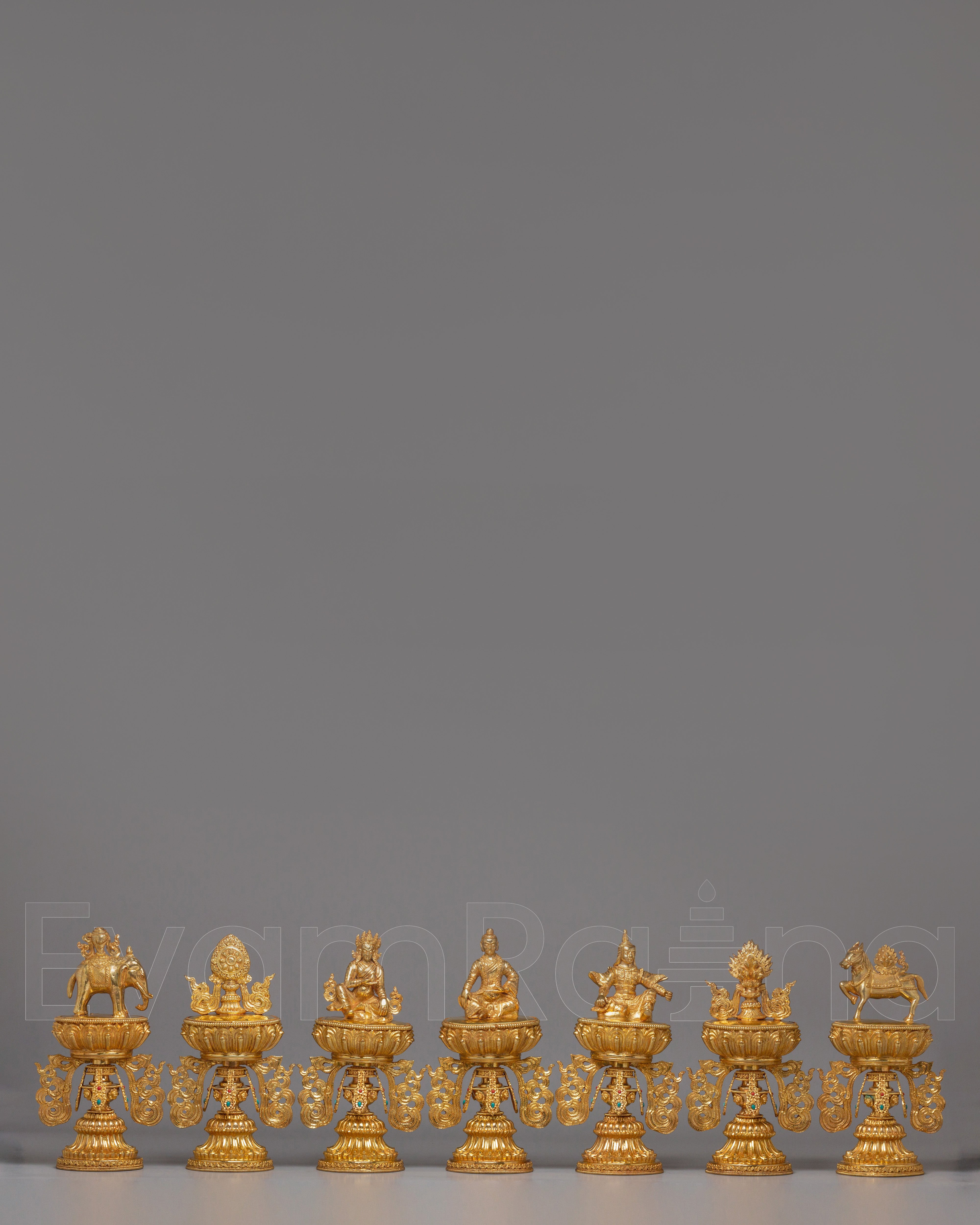 Handcrafted Chakravartin Possessions Sculpture