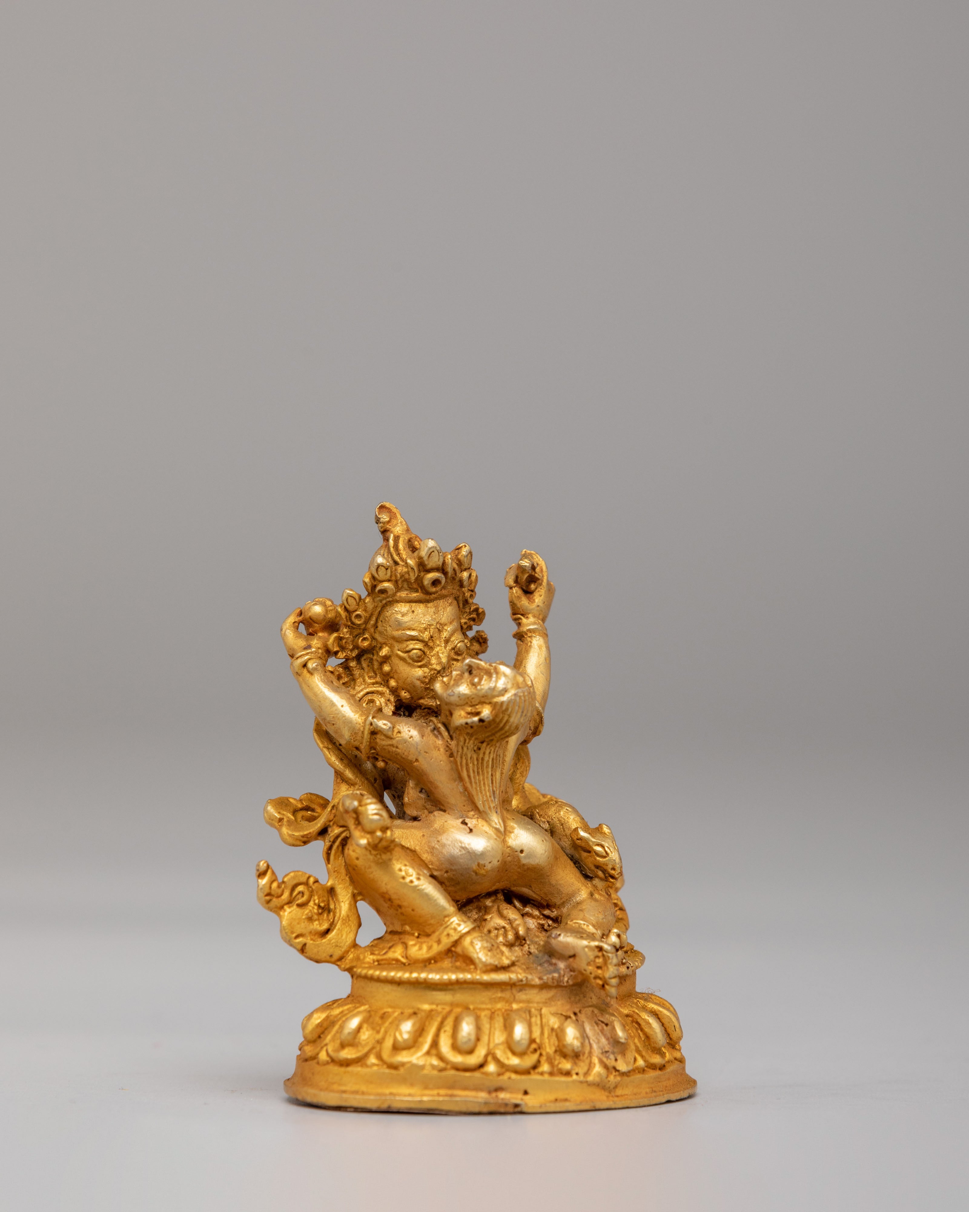Dzambhala with Consort Statue | Wealth Deity Artwork