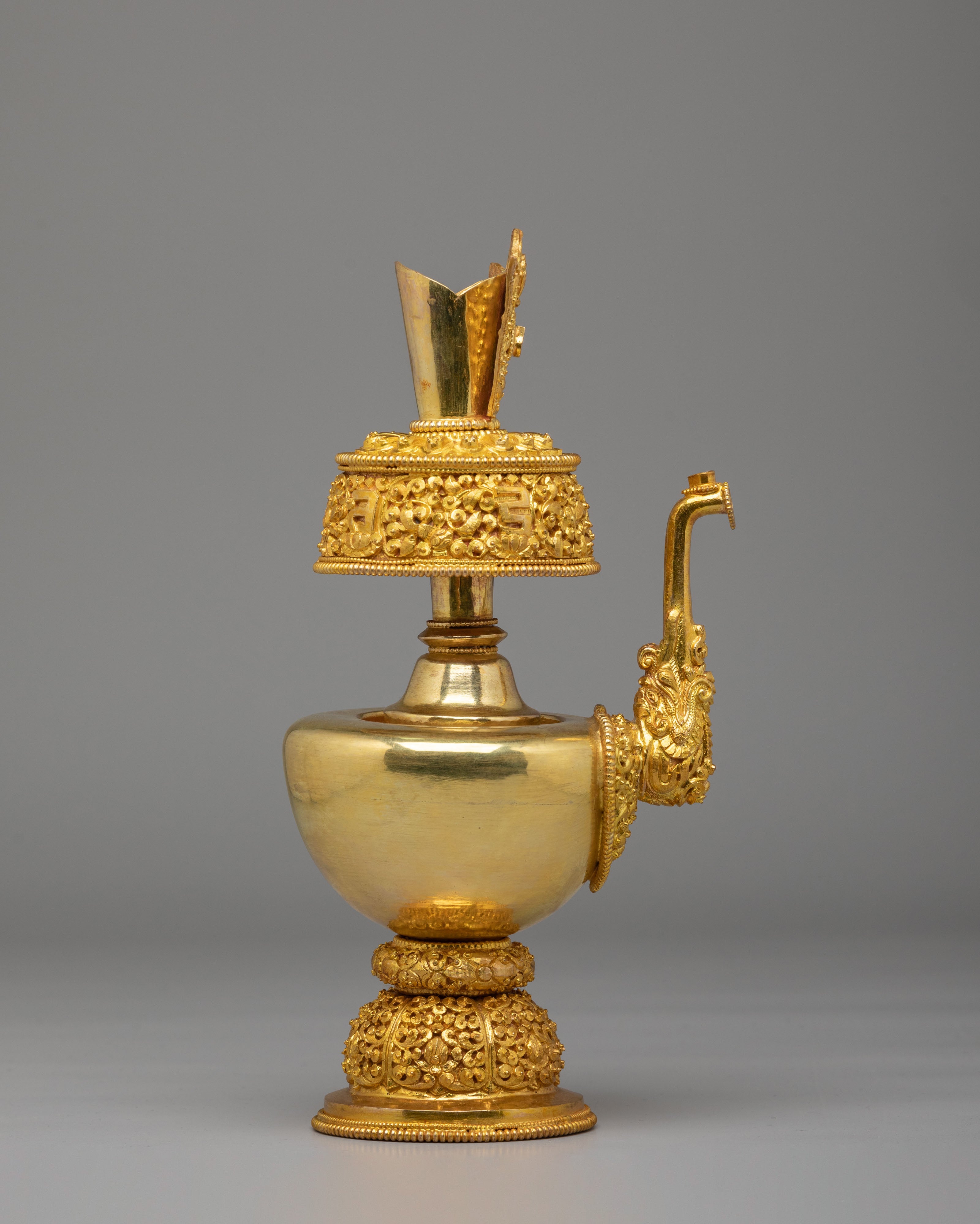 Bhumba Ritual Vessel Set | Gold Plated Copper Bhumba Set