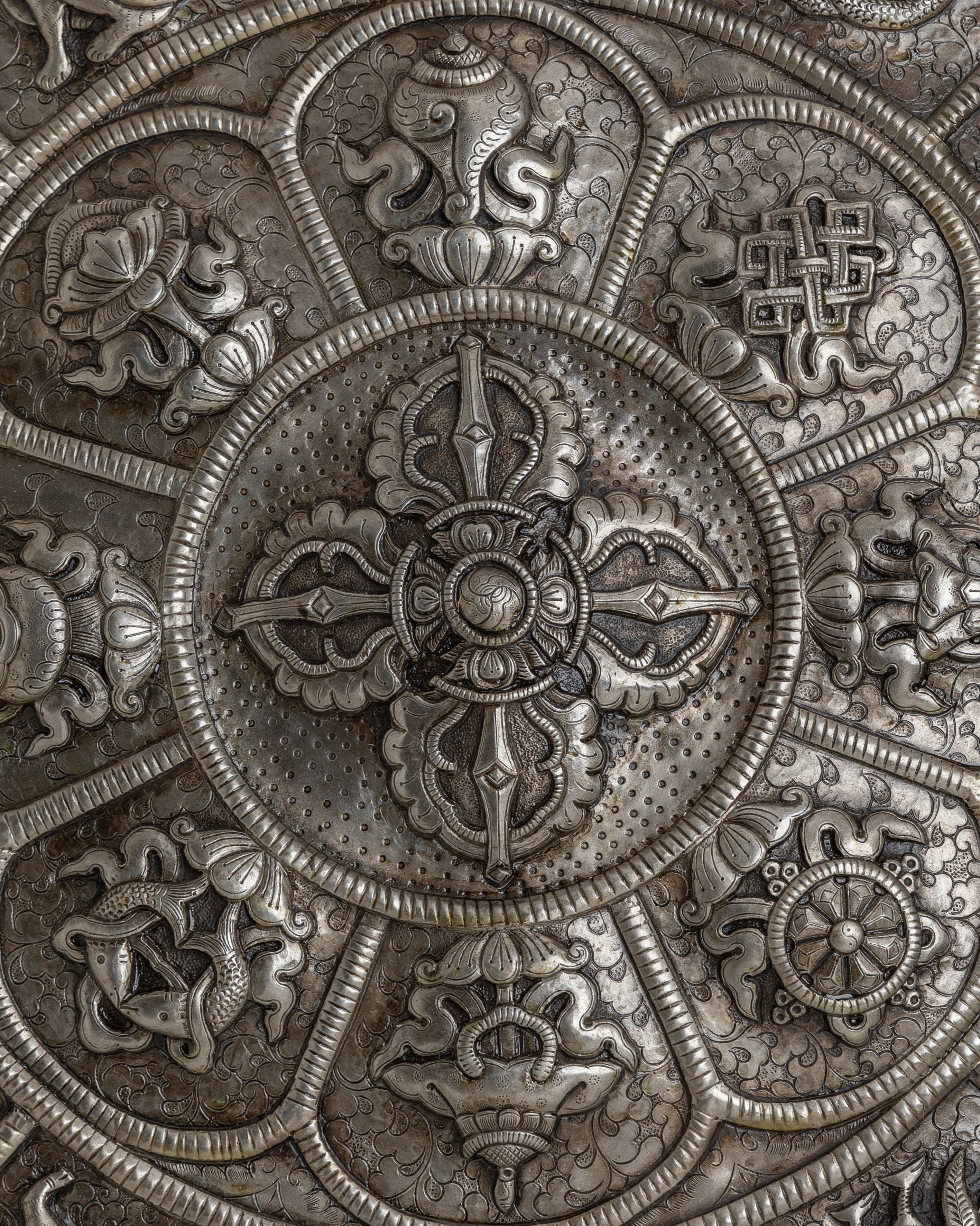 Sacred Auspicious Wall Hanging | Tibetan Artwork for Spiritual Decor
