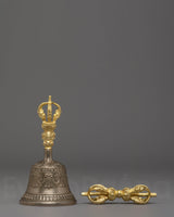 Handmade Buddhist Bell and Vajra Set