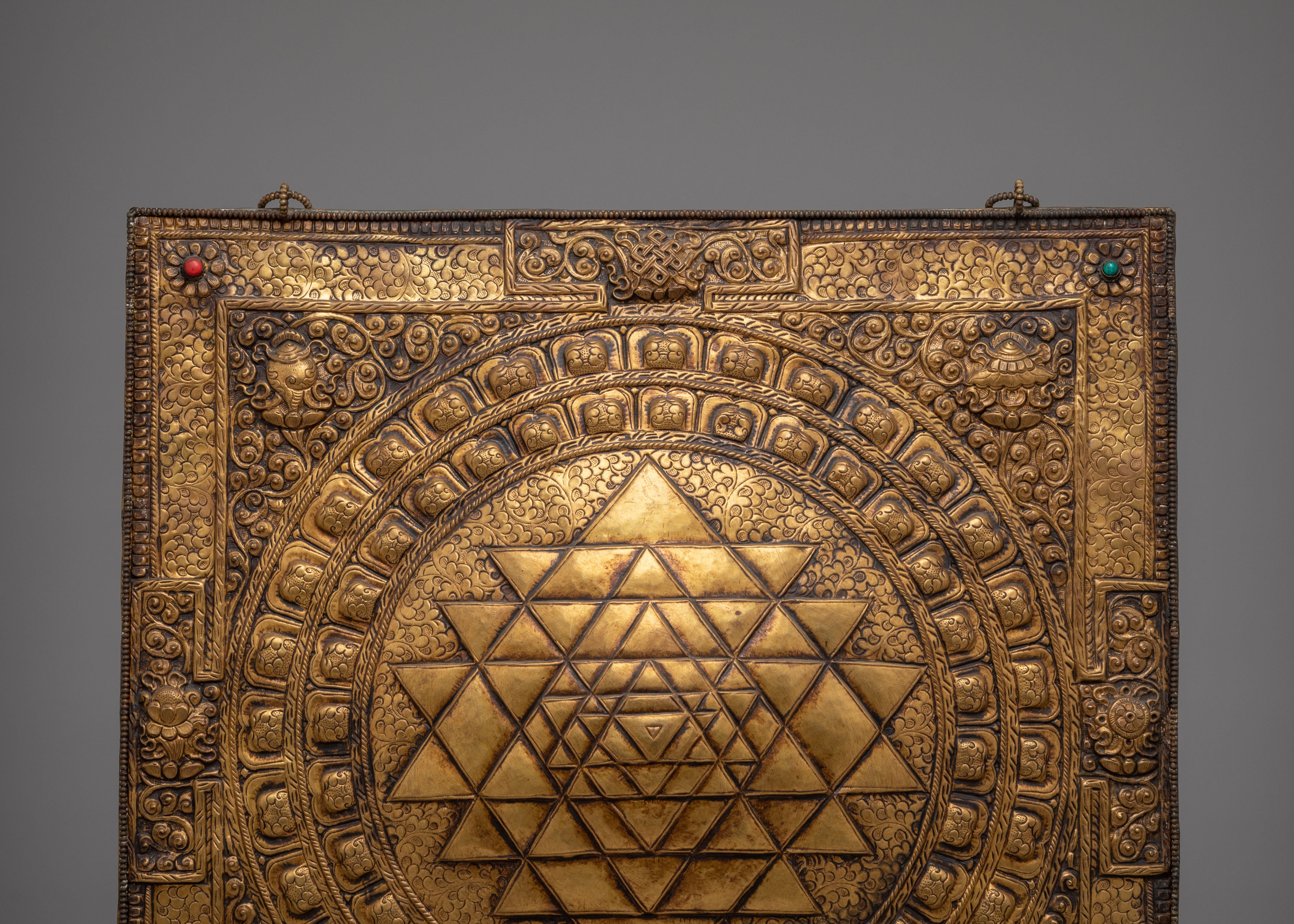 Handcrafted Sri Yantra Wall Hanging | Tibetan Sacred Art