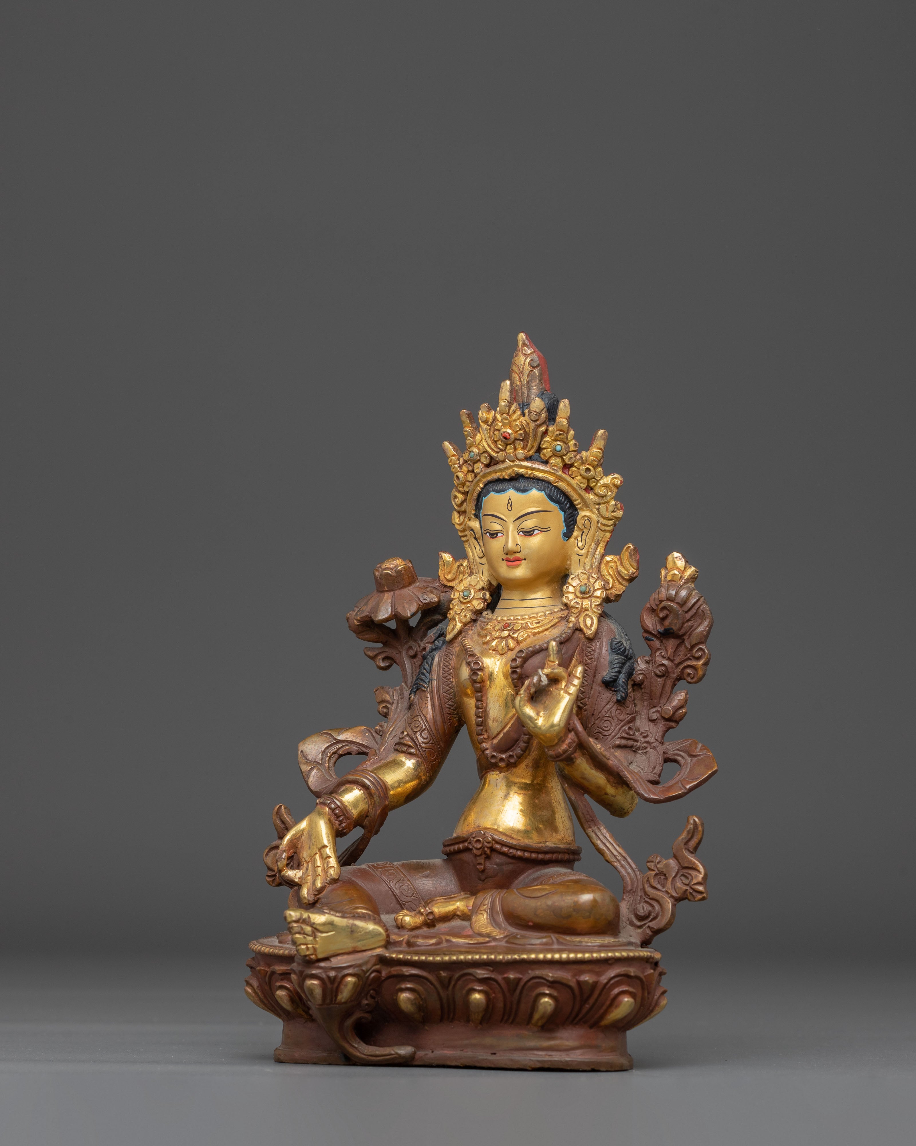 Green Tara Divine Figurine | Tibetan Artwork