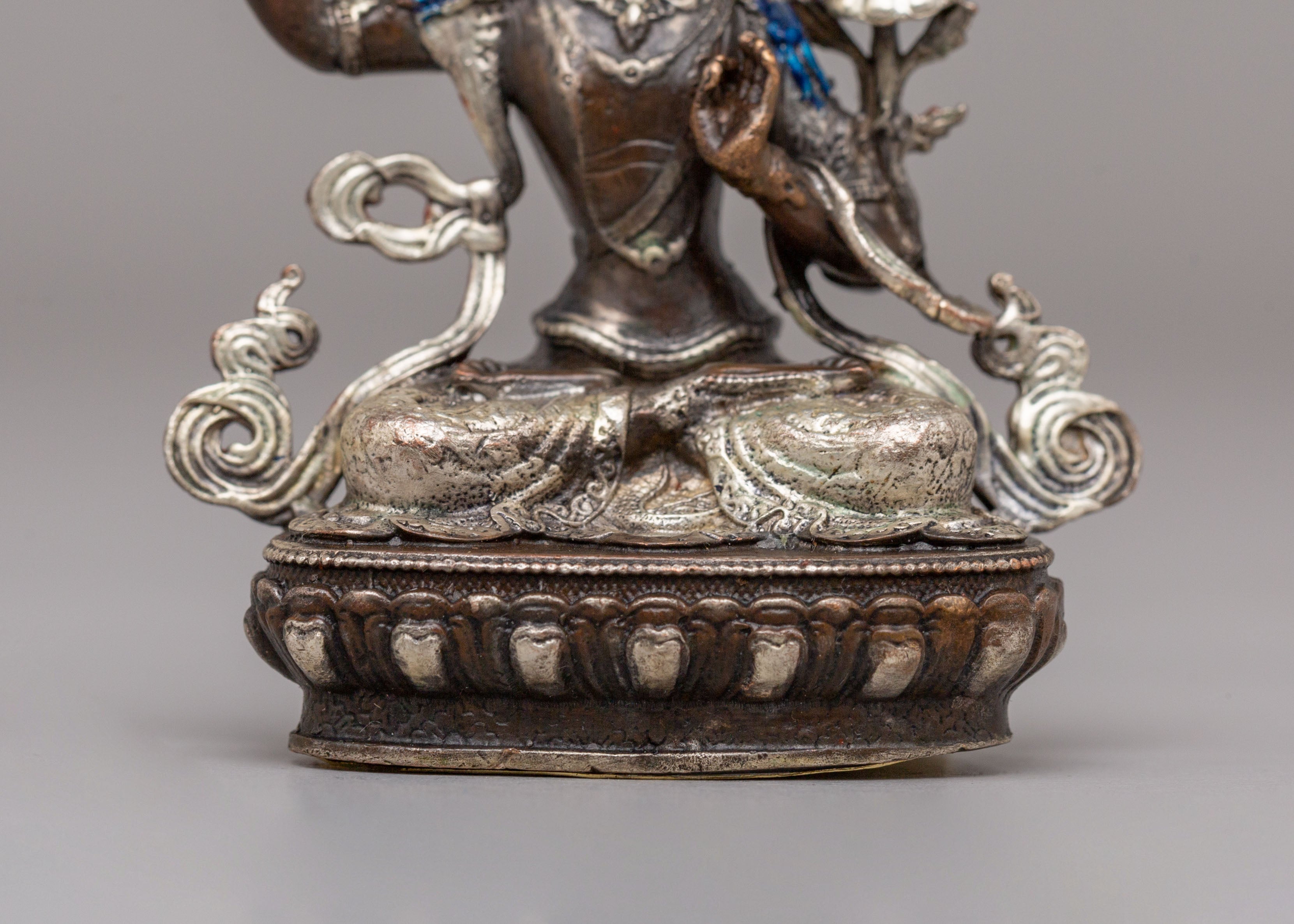 Traditional Manjushri Meditation Statue | Tibetan Buddhist Deity Sculpture