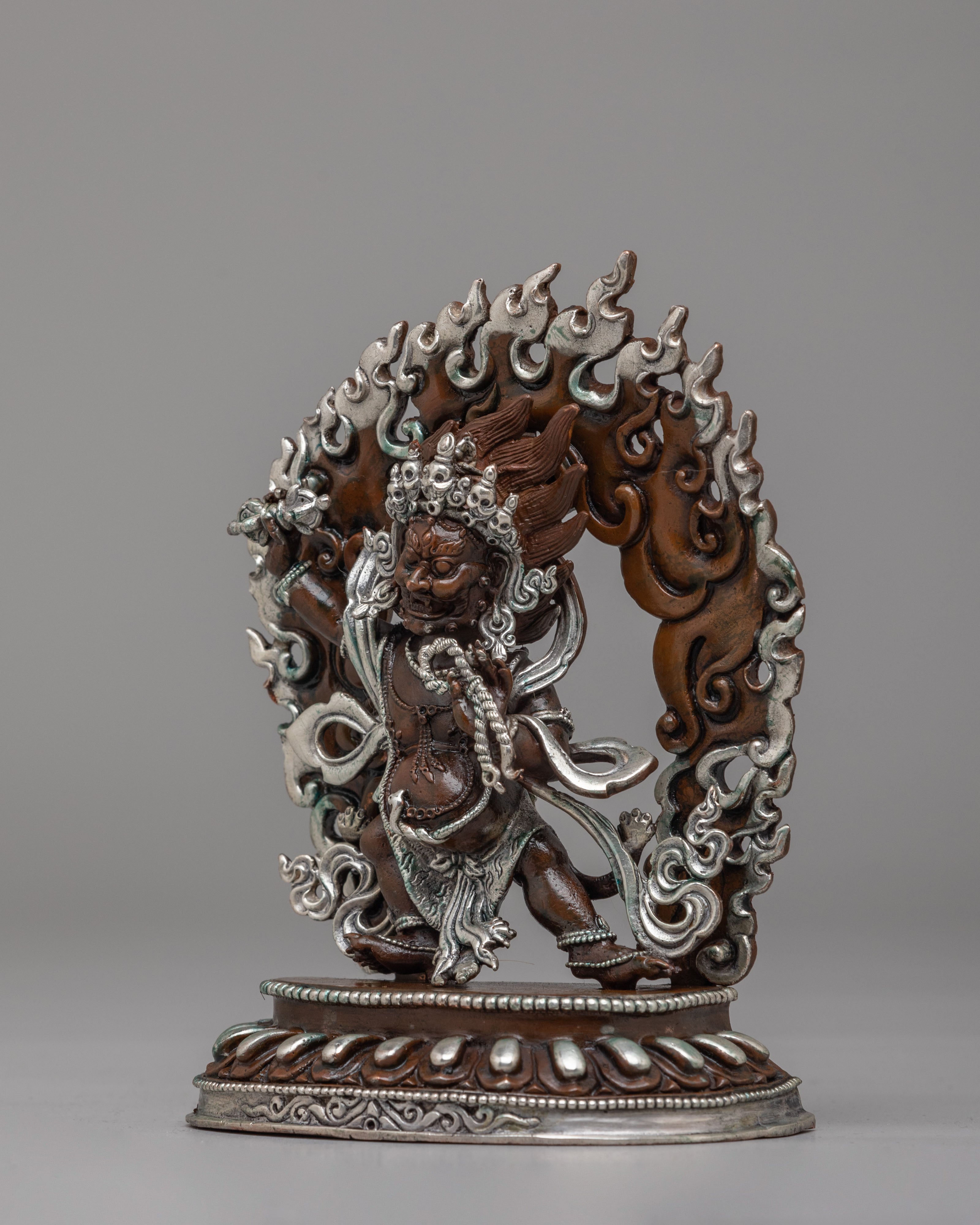 Machine Made Vajrapani Deity Statue | Buddhist Protector Sculpture