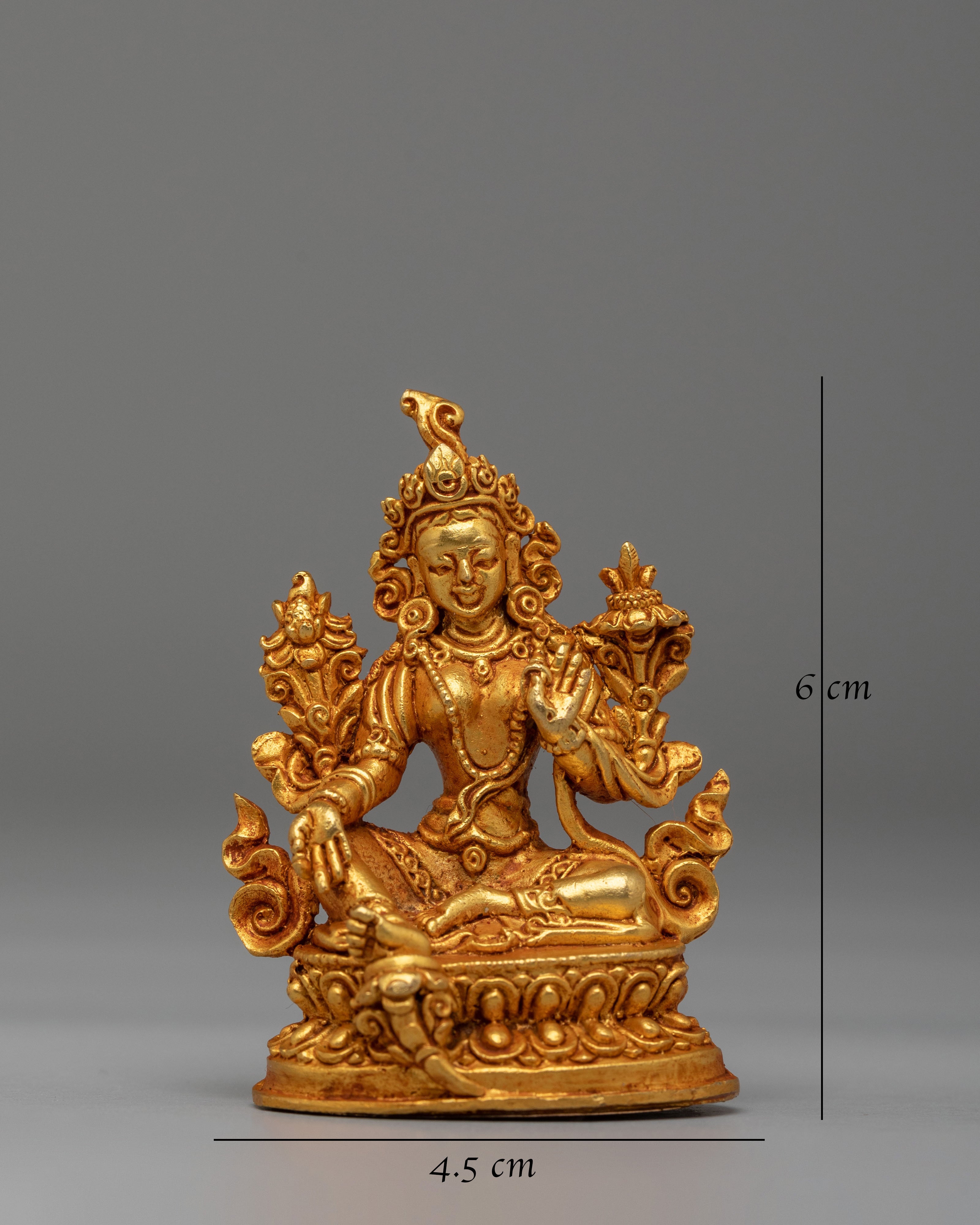 Ceremonial Green Tara Goddess Statue | Symbol of Compassion & Protection