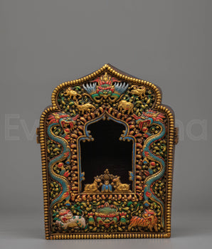 Handcrafted Ghau Box for Buddhist Ritual 