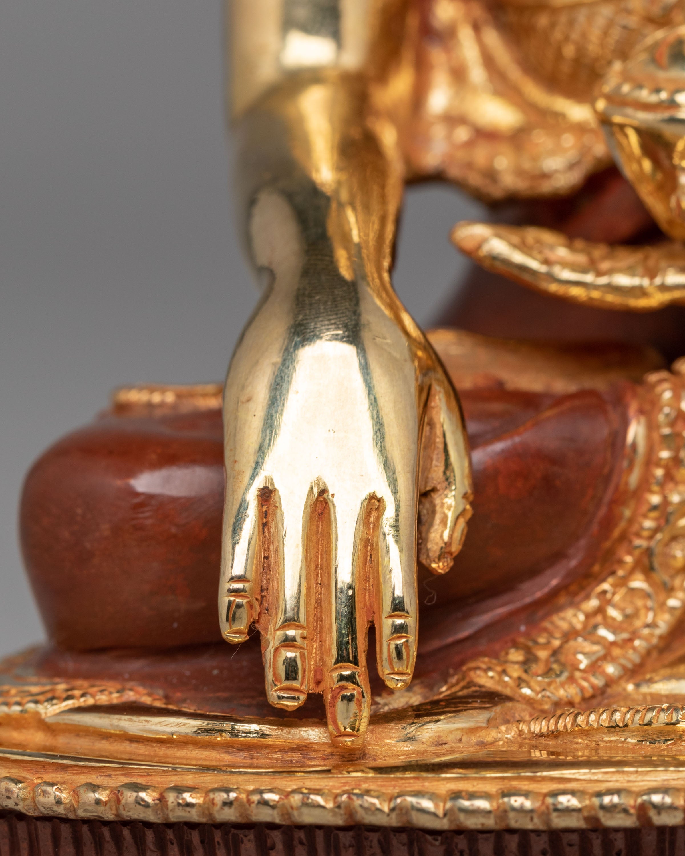 Divine Shakyamuni Buddha Sculpture | Handcrafted Copper Statue