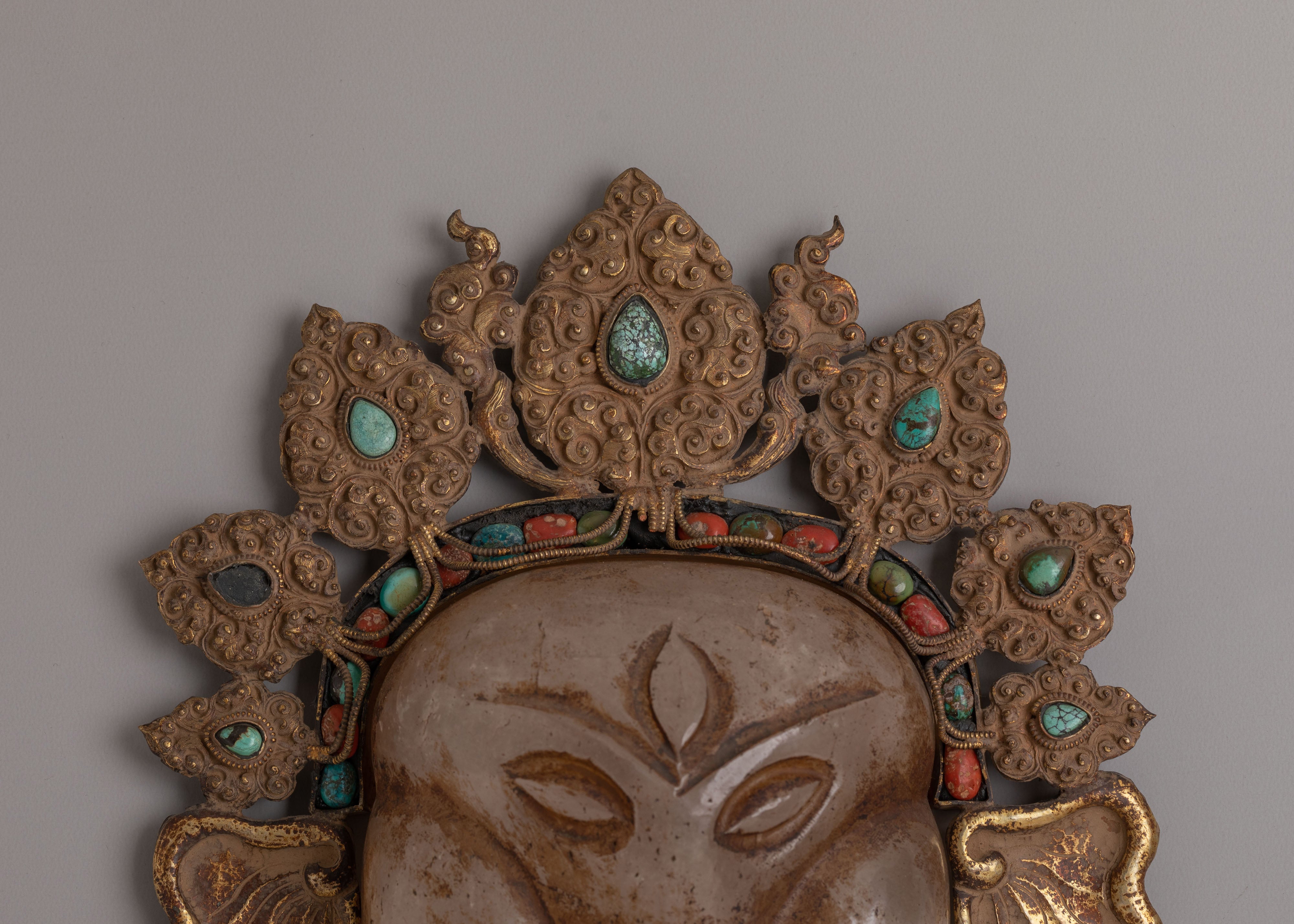 Handcrafted Ganesh Wall Hanging Decor | Crystal and Gemstone Inlaid Art