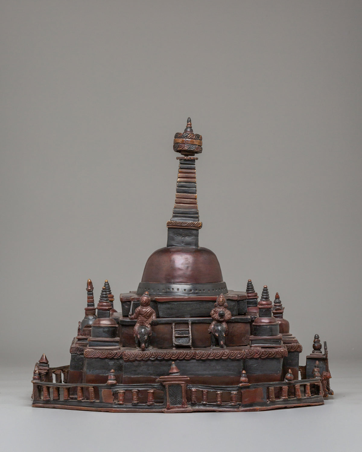 Buddhist Relic Altar Stupa | Central Stupa with Surrounding Sacred Stupas