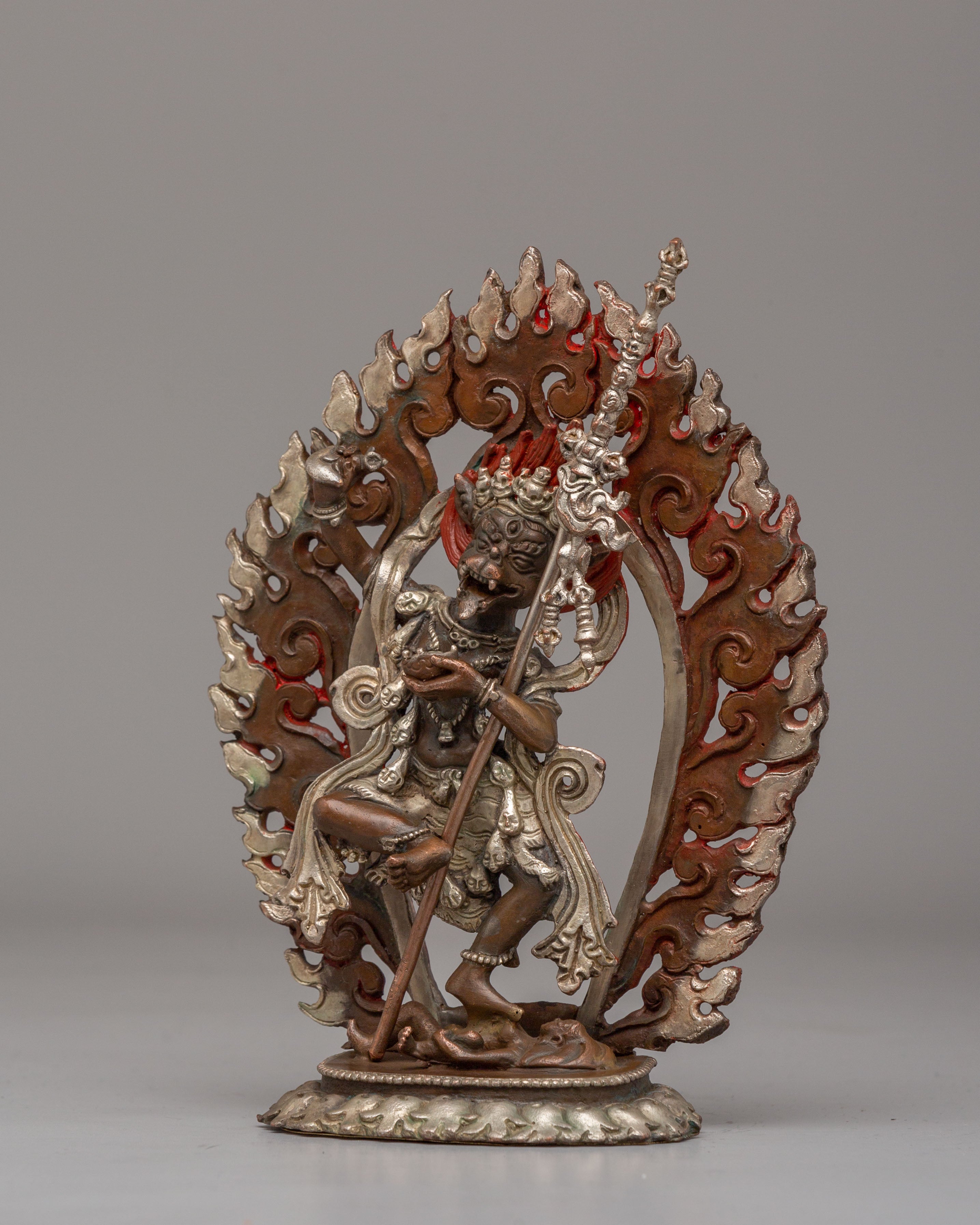 Sacred Simhamukha Sculpture | Handcrafted Tibetan Lion-Faced Dakini Statue