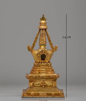Tibetan Buddhist Stupa Decor | Symbol of Enlightenment and Peace