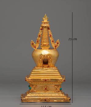 Tibetan Handcrafted Stupa | Symbol of Enlightenment